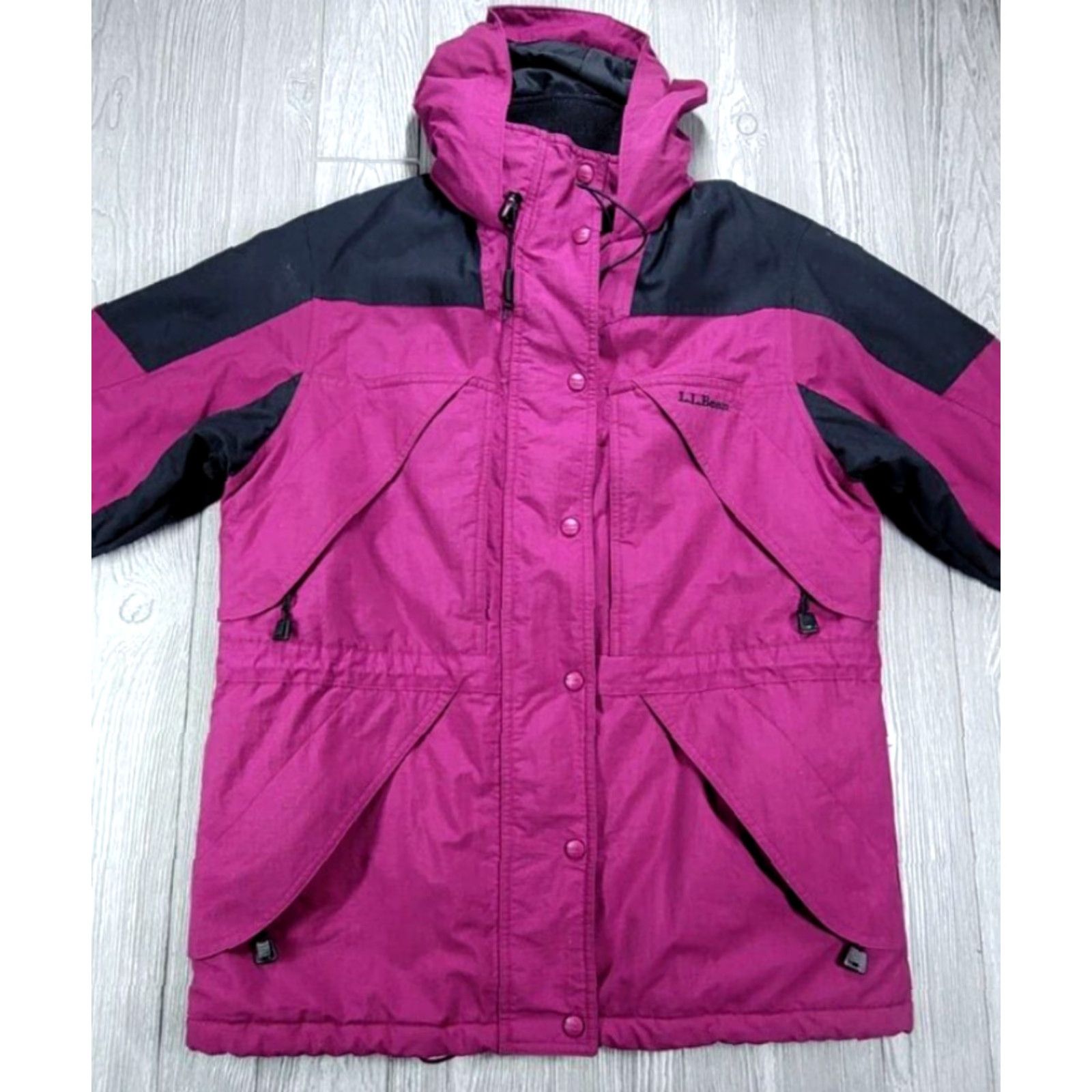 Vintage VINTAGE L.L. BEAN Women’s Petite M Pink&Black Thinsulate LiteLoft Insulated Parka Jacket Size M / US 6-8 / IT 42-44 - 3 Thumbnail