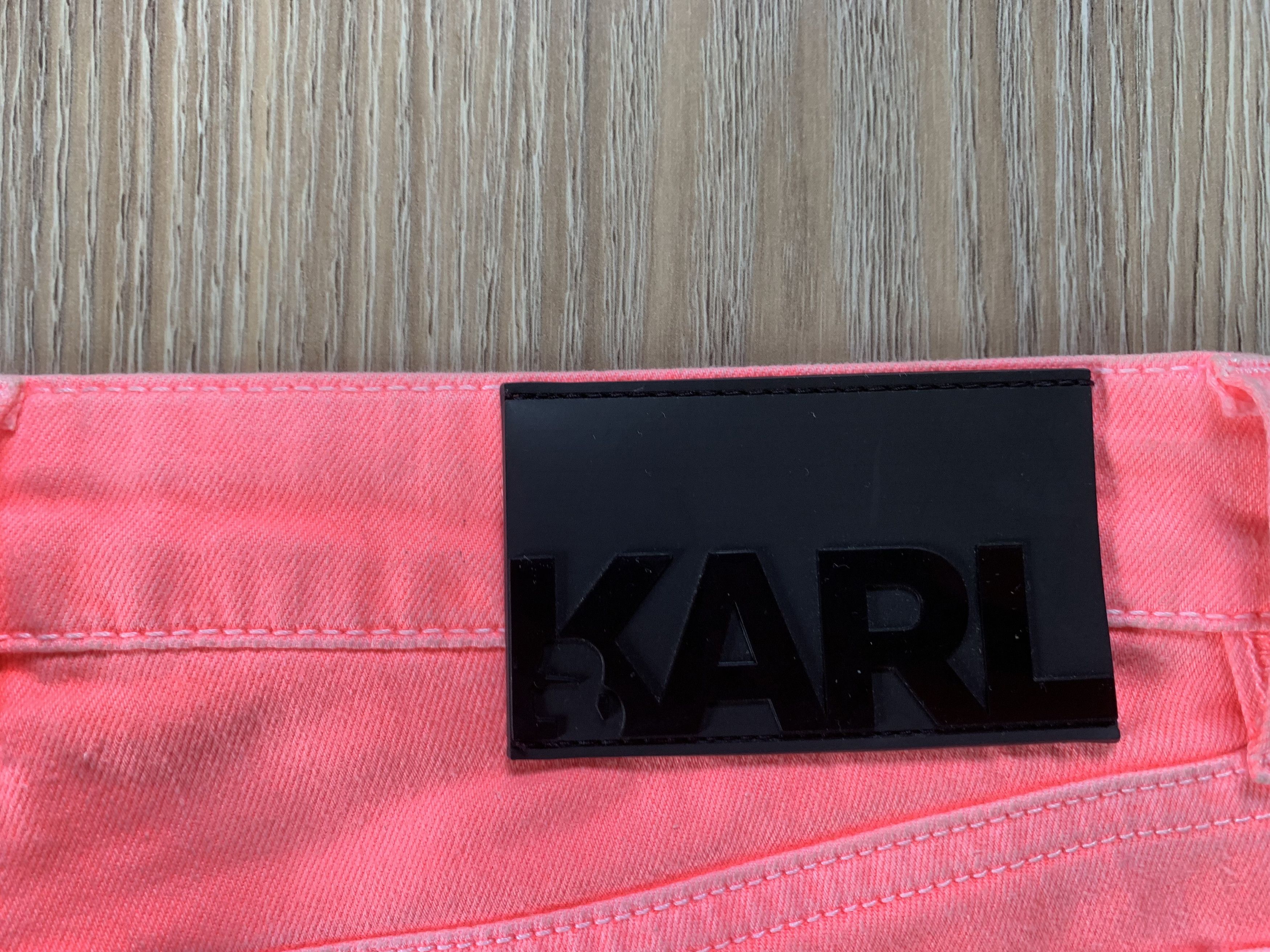 Karl Lagerfeld × Vintage Karl Lagerfeld Womens Skinny Pink Jeans Size 26" / US 2 / IT 38 - 4 Thumbnail