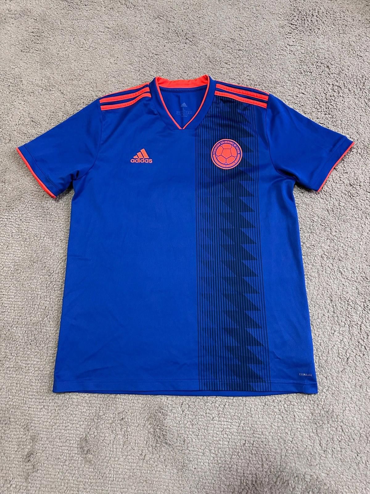Adidas COLOMBIA 2018 2019 AWAY SHIRT FOOTBALL SOCCER JERSEY ADIDAS Size US L / EU 52-54 / 3 - 1 Thumbnail