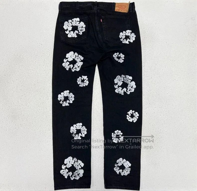 Levi's Levi's Denim Tears Collaboration Floral Wreath Print Jeans. Size US 38 / EU 54 - 2 Thumbnail