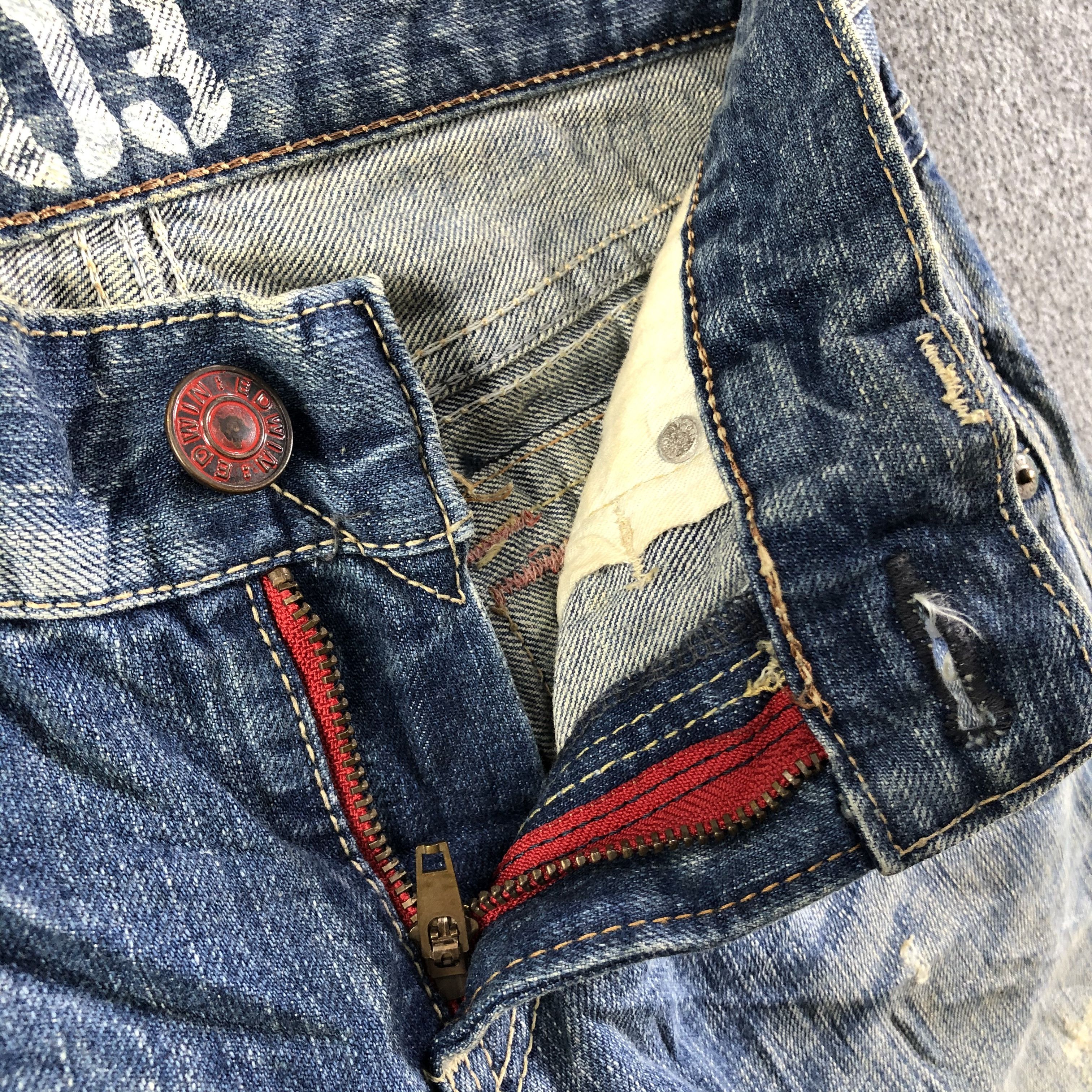 Edwin Vintage Blue Wash Edwin 503 Flare Jeans-J2907 Size US 30 / EU 46 - 8 Thumbnail