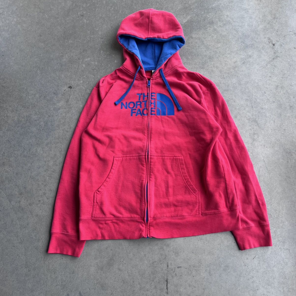 The North Face CRAZY Y2K The North Face Red and Blue Faded Hoodie Zip Up XL Size US XL / EU 56 / 4 - 7 Thumbnail