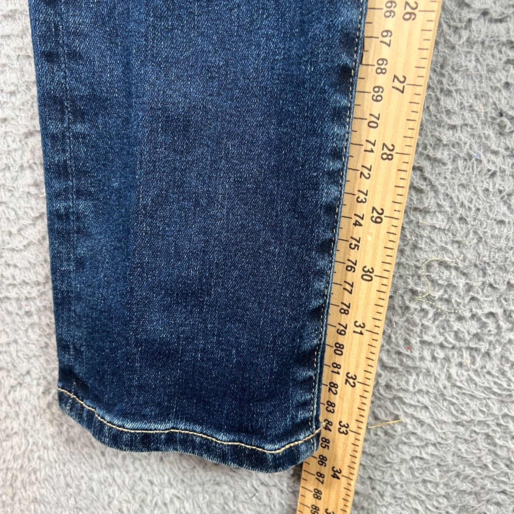 Denime AG Adriano Goldschmied Jeans Womens 25 x 34 Straight Midrise Denim Blue 90s Vintage? Size 42" / US 20 - 3 Thumbnail