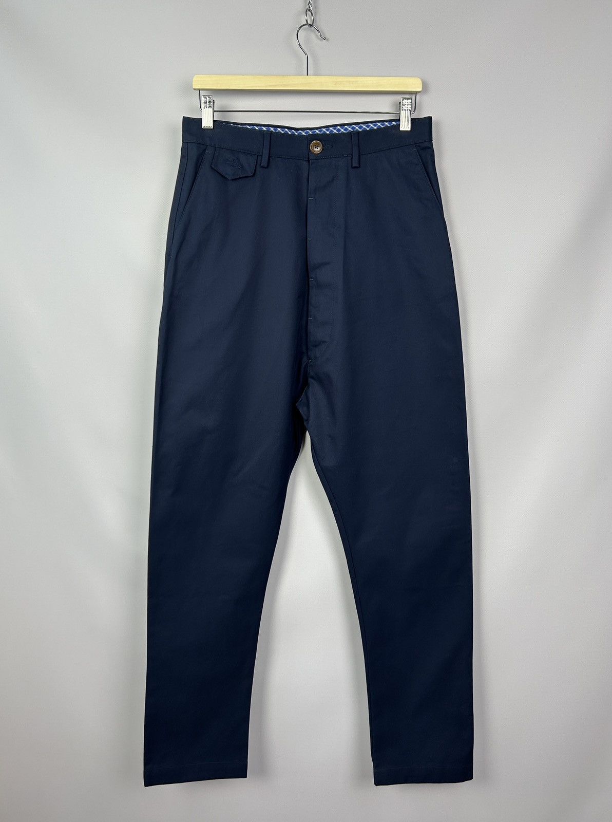 Vivienne Westwood Vivienne Westwood Navy Drop Crotch Chino Pants Trousers W30 Size US 30 / EU 46 - 1 Thumbnail