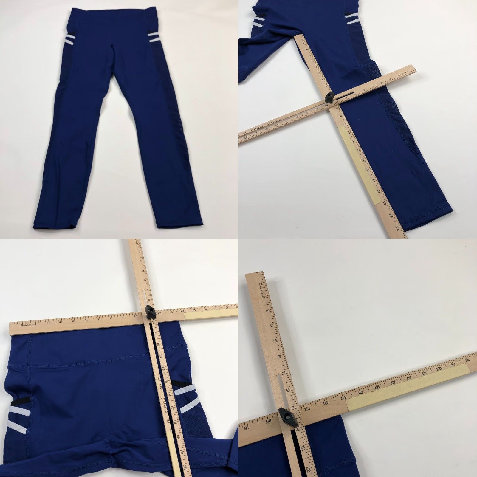 Fabletics Fabletics Leggings LOT OF 2 Purple Blue Small Med High Waisted Ankle 24 in Inseam Womens Activewear Athleisure Size 29" - 8 Thumbnail