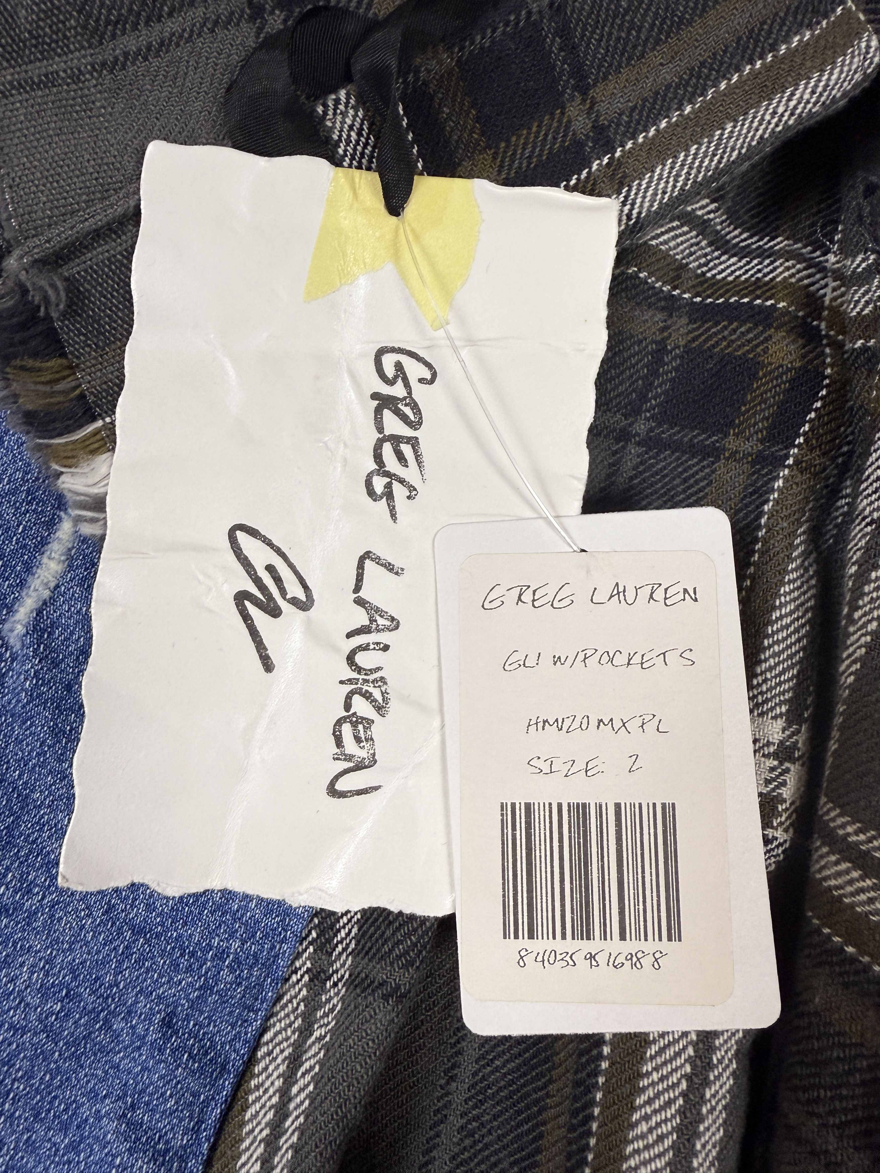 Greg Lauren $1150 Greg Lauren Mixed Plaid GL1 w/ Pockets Size US M / EU 48-50 / 2 - 7 Thumbnail