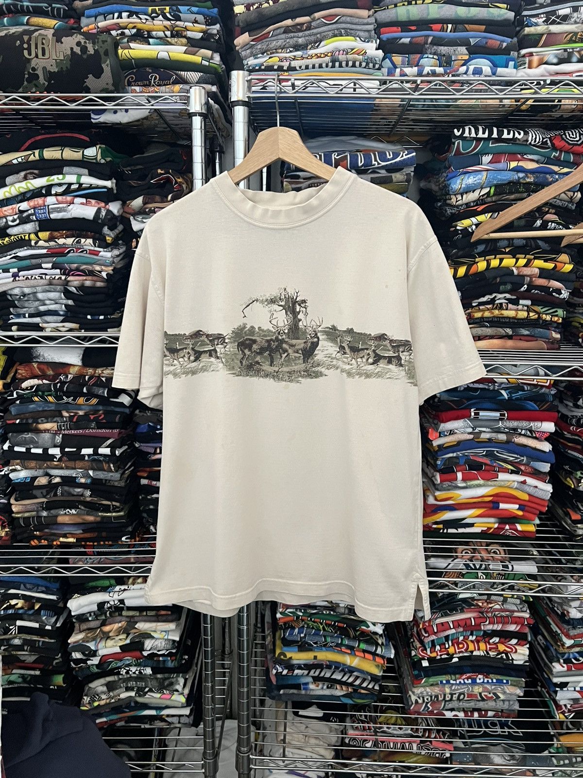 Redhead 90s Deer Habitat Animal Nature Tee Size US M / EU 48-50 / 2 - 1 Thumbnail