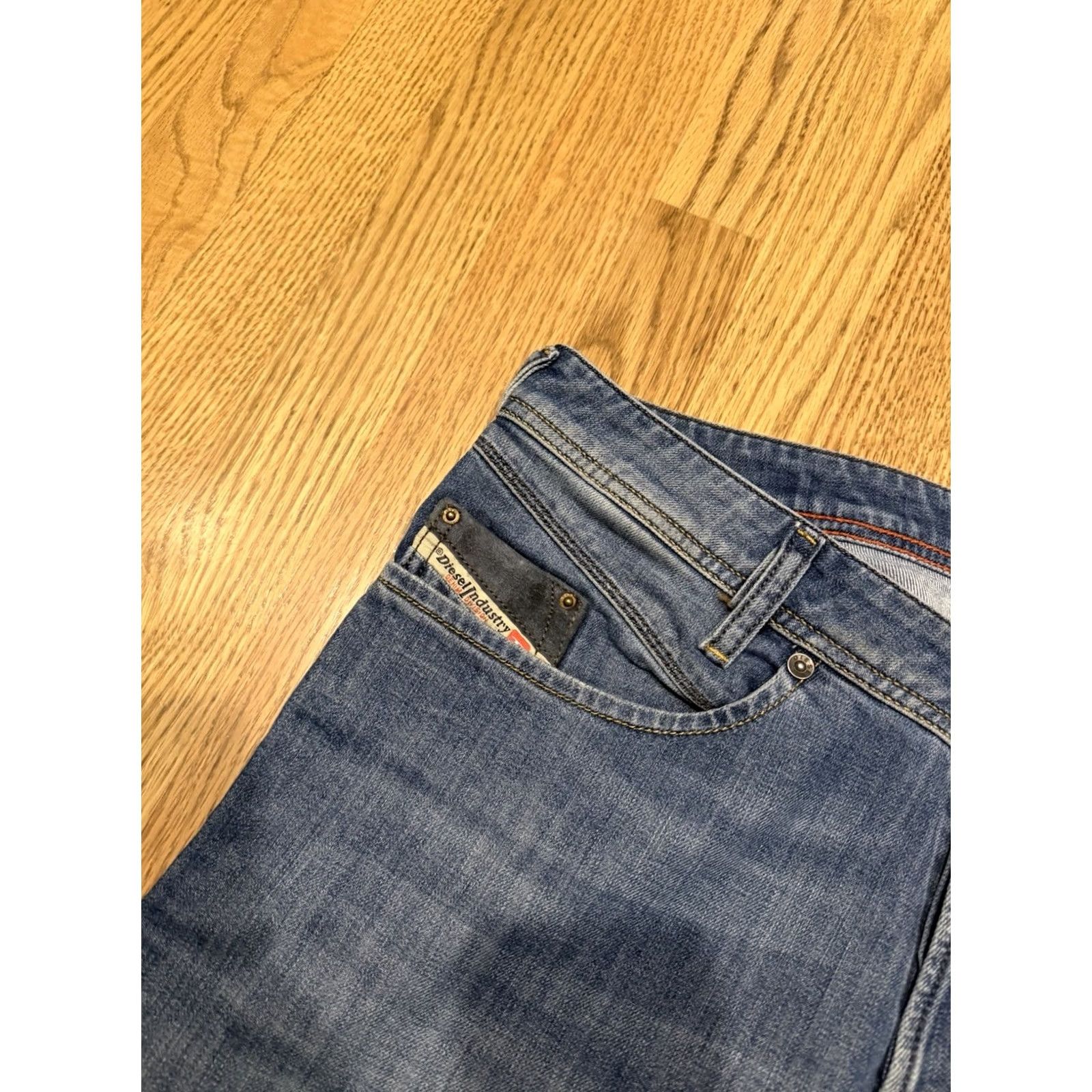Diesel Diesel Iakop Denim Jeans Men’s 32x34 Stretch Regular Slim Tapered Blue 0807S Size US 32 / EU 48 - 6 Thumbnail