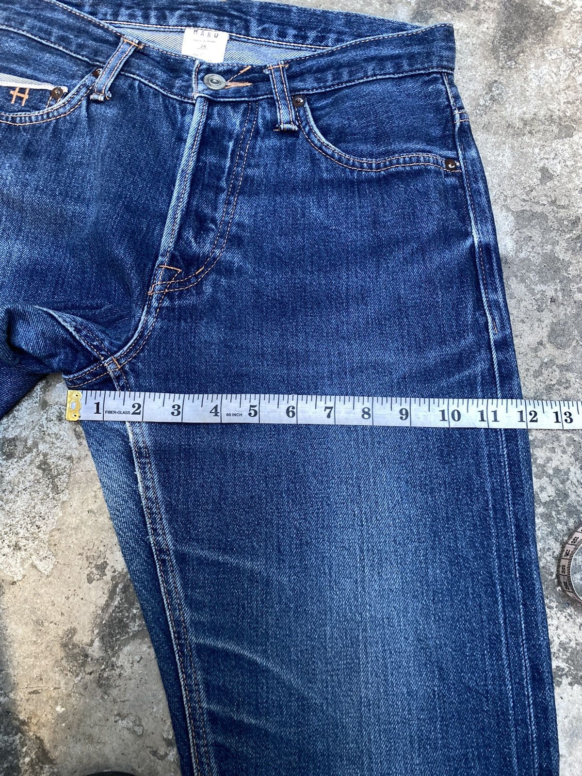 Japanese Brand Japanese H.A.K.U Ripped Faded Selvedge Denim Pants Size US 30 / EU 46 - 10 Thumbnail