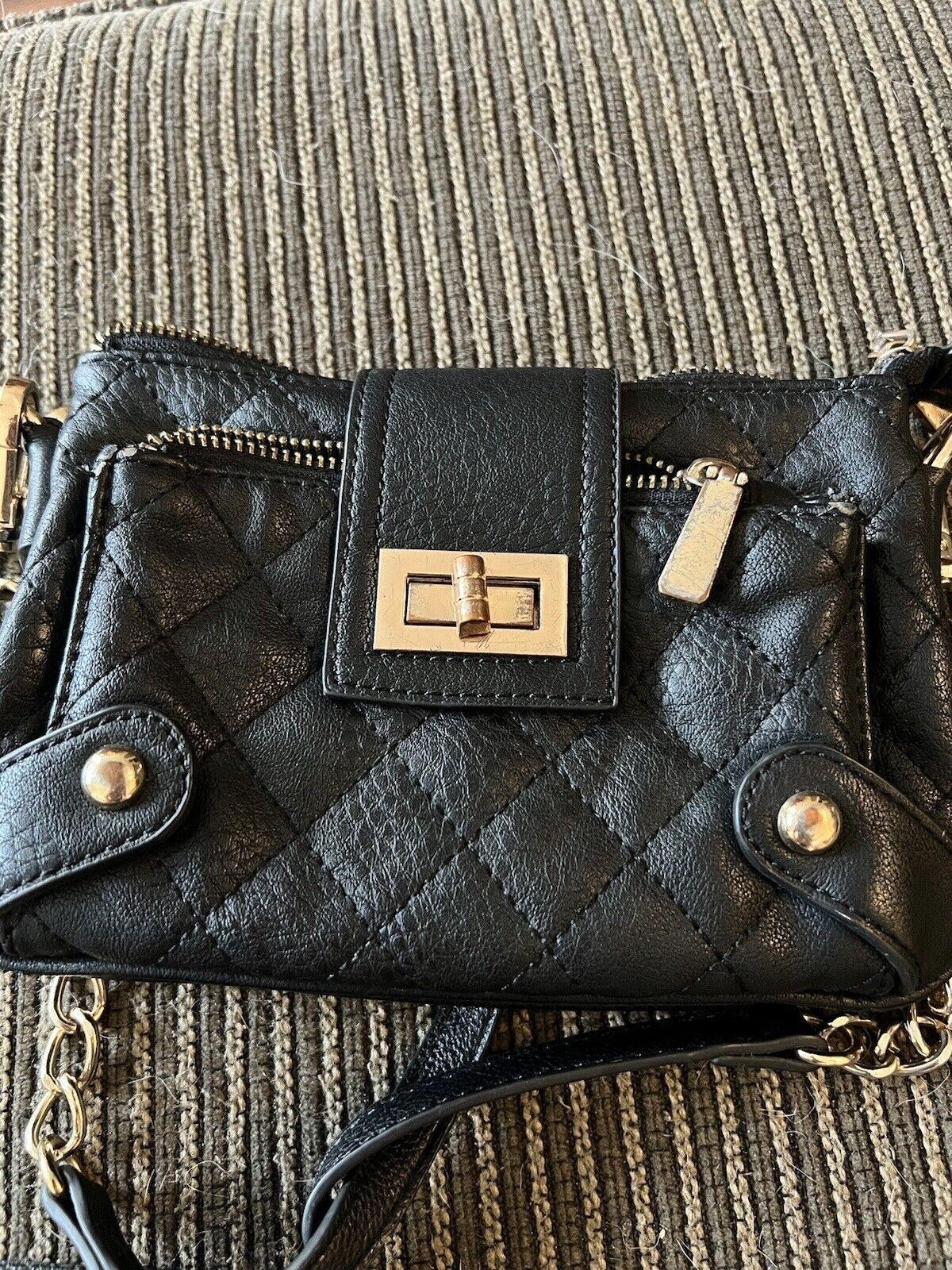 Designer Charming Charlie Crossbody Purse Black Leather Size ONE SIZE - 1 Thumbnail