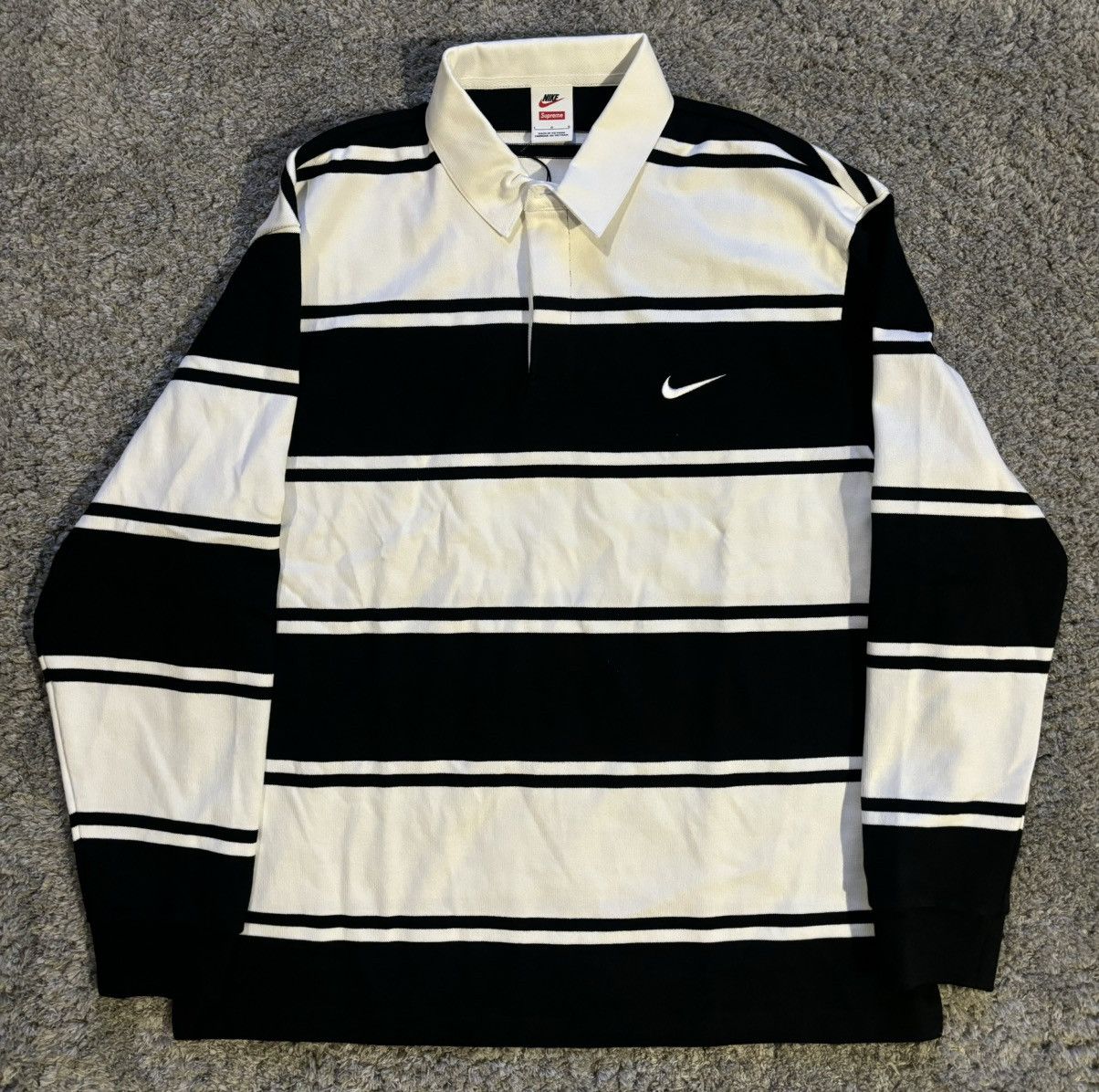 Nike × Supreme Supreme Nike Stripe Rugby | Grailed