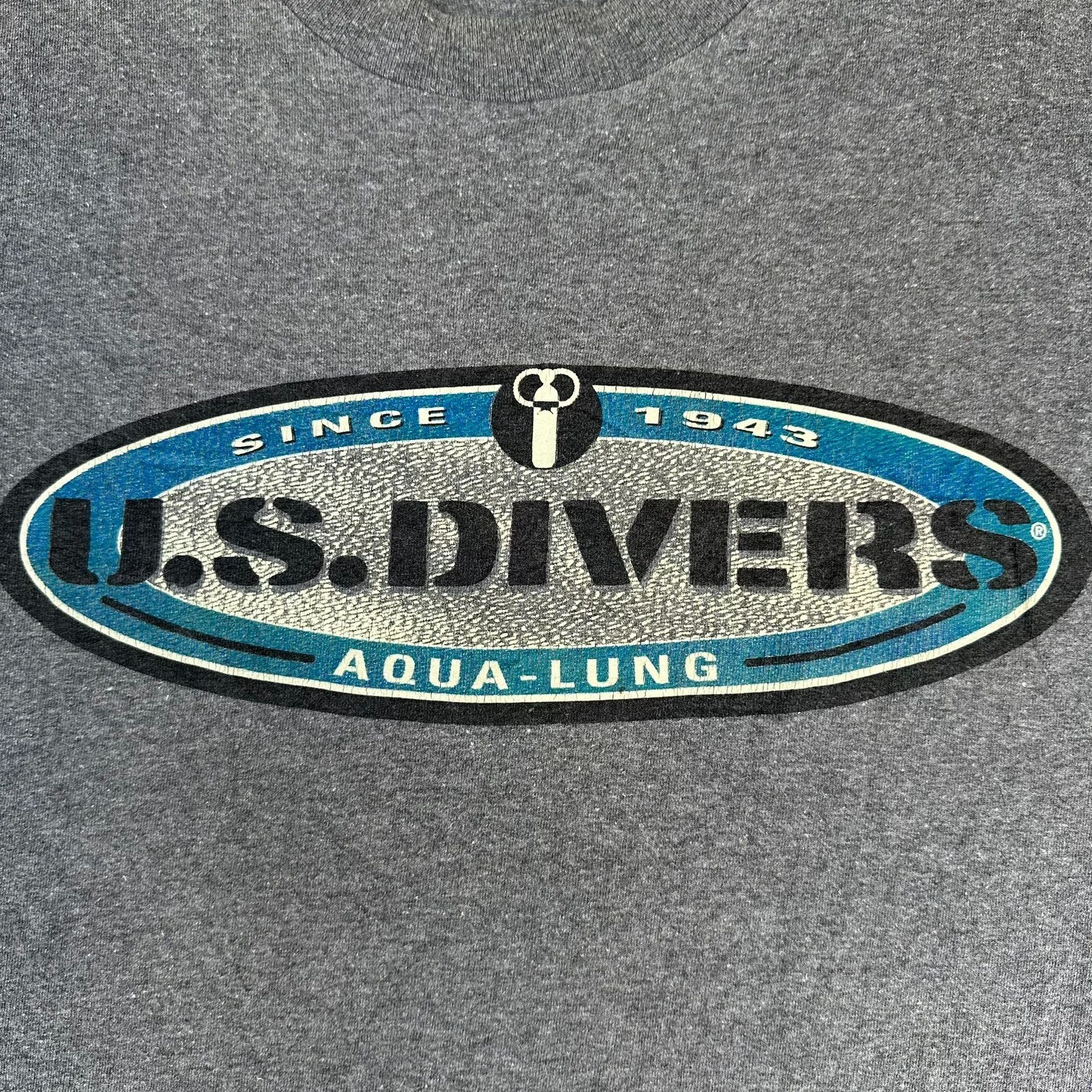 Vintage Vintage 90s US Divers Aqua Lung T-Shirt Gray L Single Stitch Size US L / EU 52-54 / 3 - 2 Thumbnail
