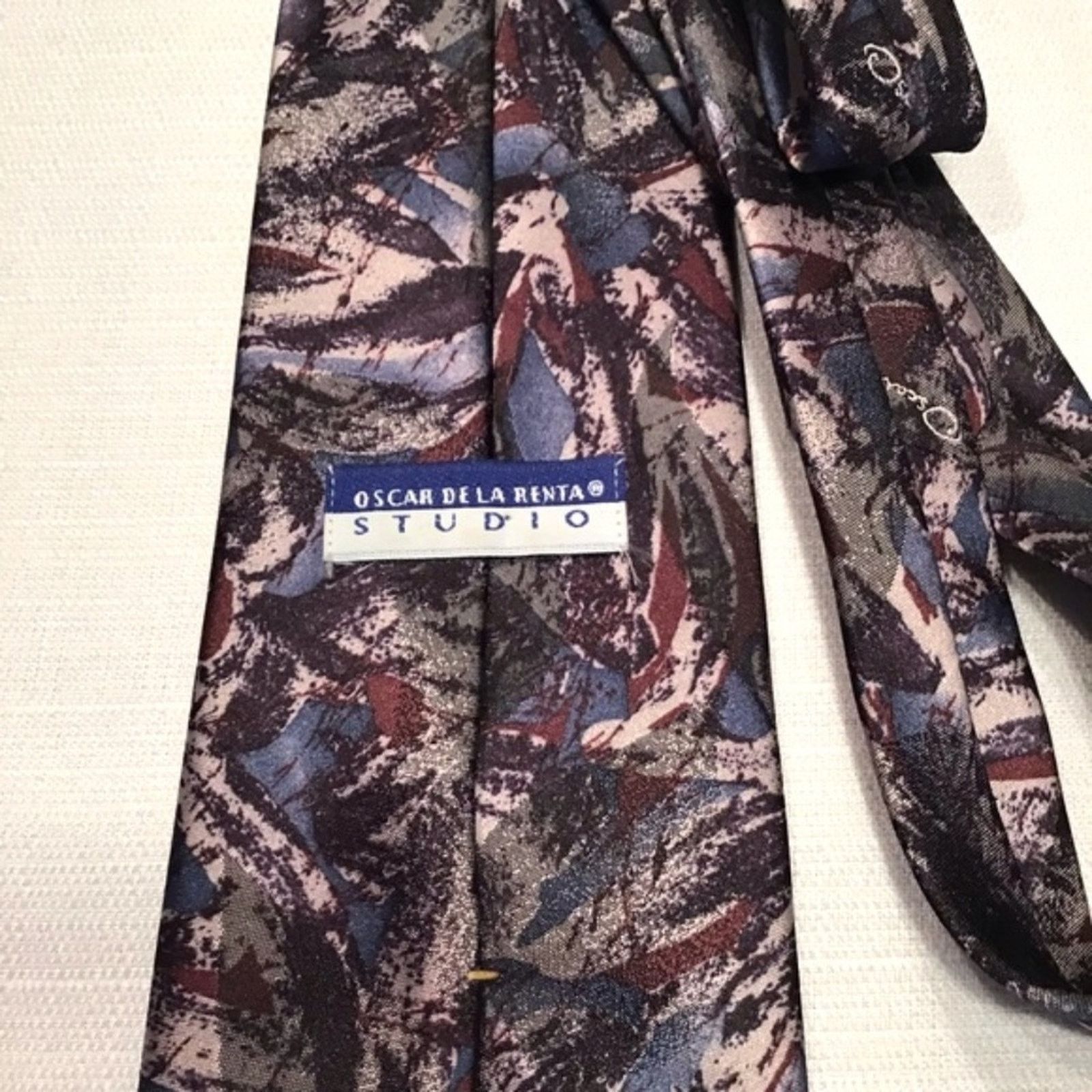 Oscar De La Renta Oscar de la Renta Studio Vtg Signature Tie Size ONE SIZE - 5 Thumbnail