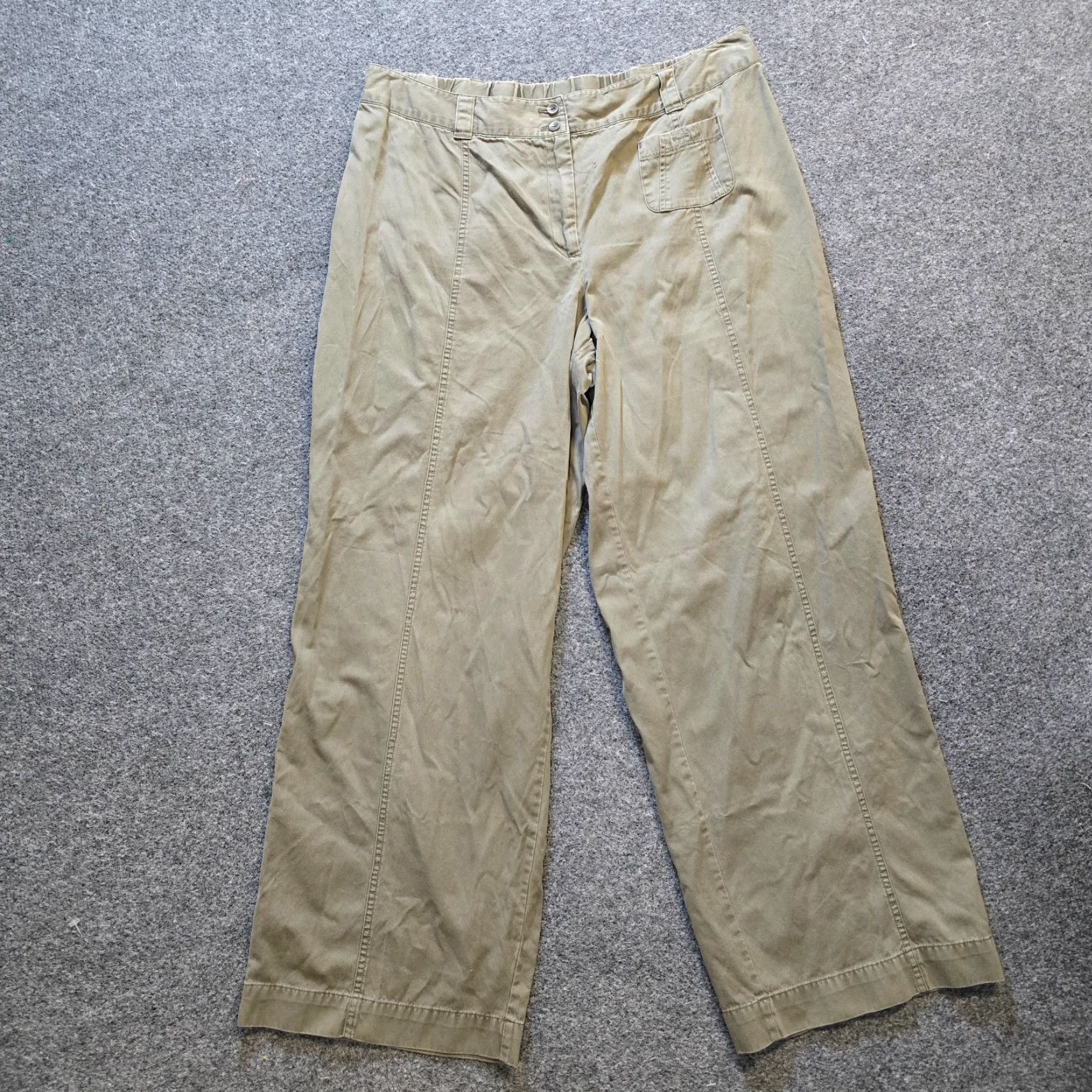 J. Jill J. Jill Pants Womens 16W Green Wide-Leg Pockets Casual Capsule Minimalist Dress Pants Size 38" / US 16 / IT 52 - 2 Thumbnail