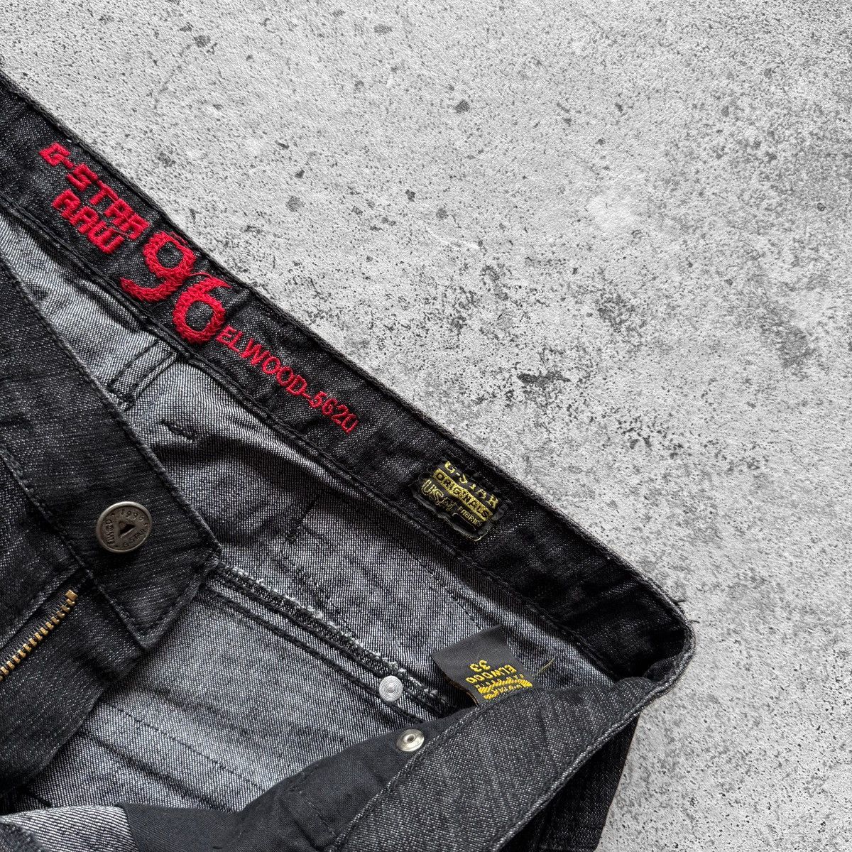 G-Star G-Star Raw Originals Vintage 96 Graphic Multi Pocket Jeans Size 33" - 6 Thumbnail