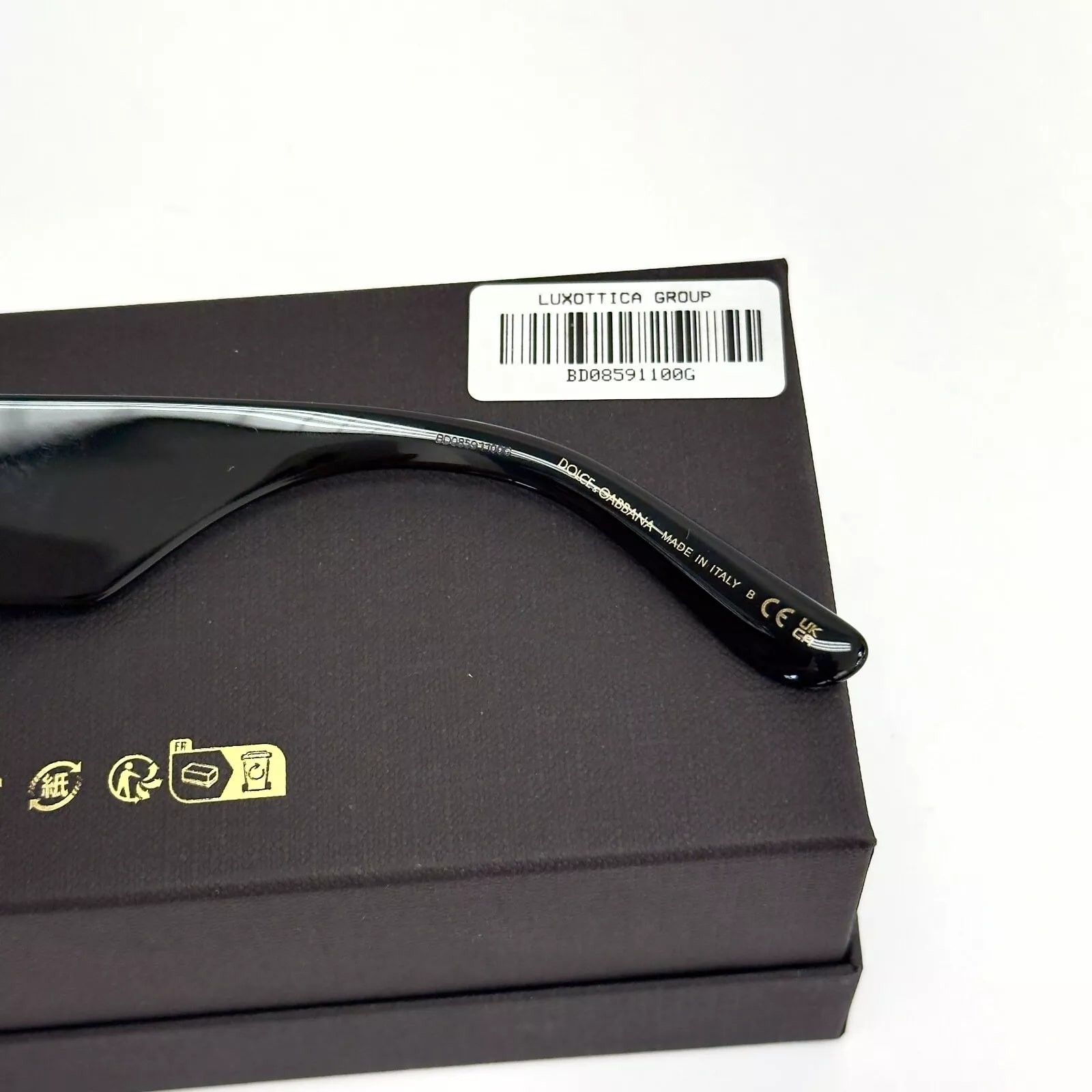 Dolce & Gabbana DOLCE & GABBANA 4447 Black Geometric Narrow Sunglass DG4447B Size ONE SIZE - 8 Thumbnail