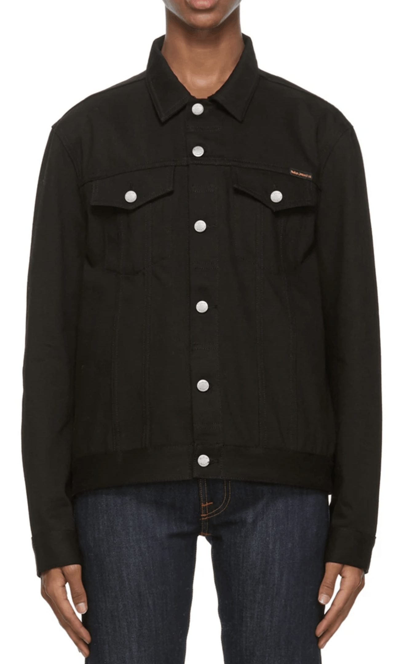 Jerry 2XL Relaxed Fit Black Twill Denim Jacket
