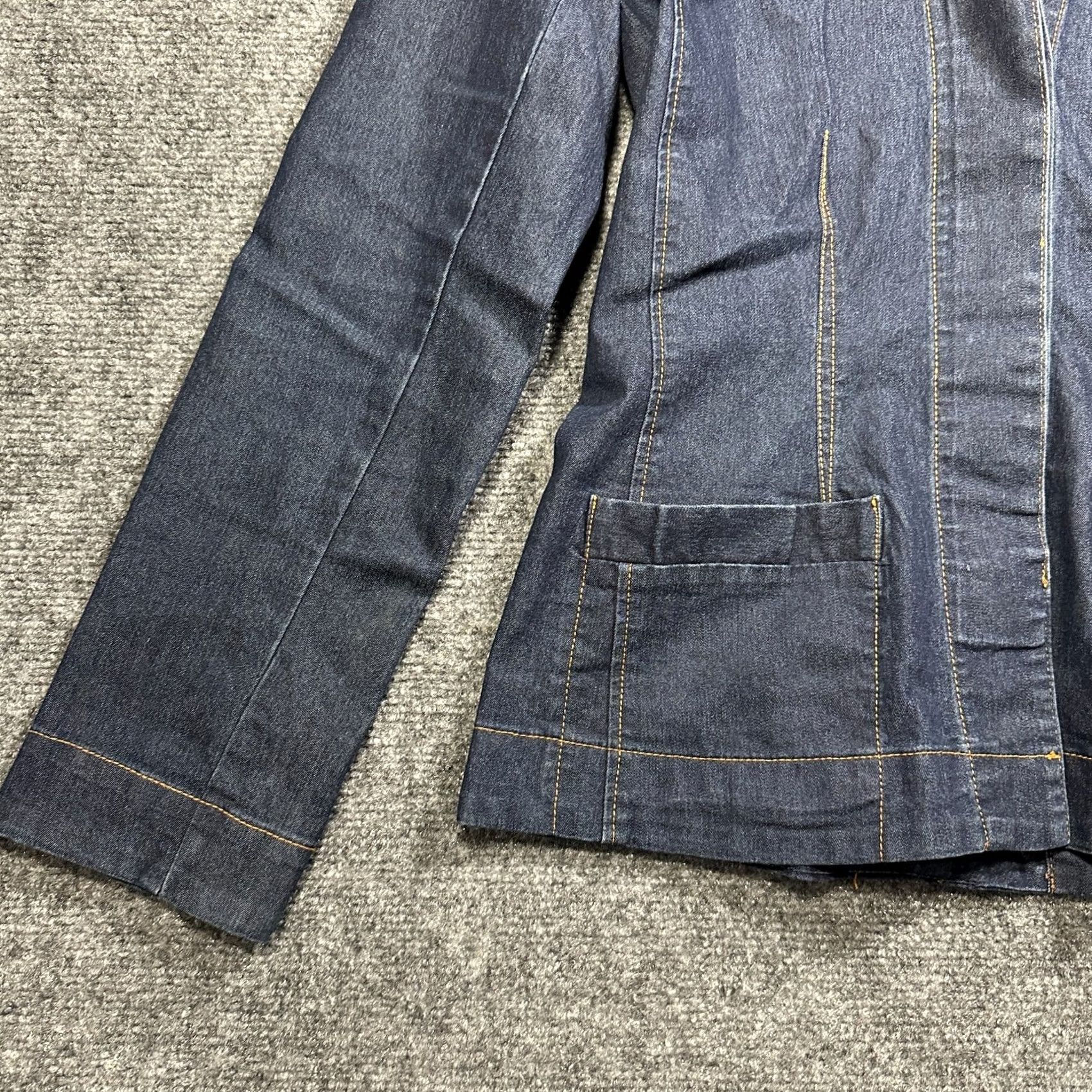 Anthropologie VINTAGE Anthropologie Jacket Womens XS Blue Cotton Denim Pockets Regular Fit Button Closure Size 26" / US 2 / IT 38 - 2 Thumbnail