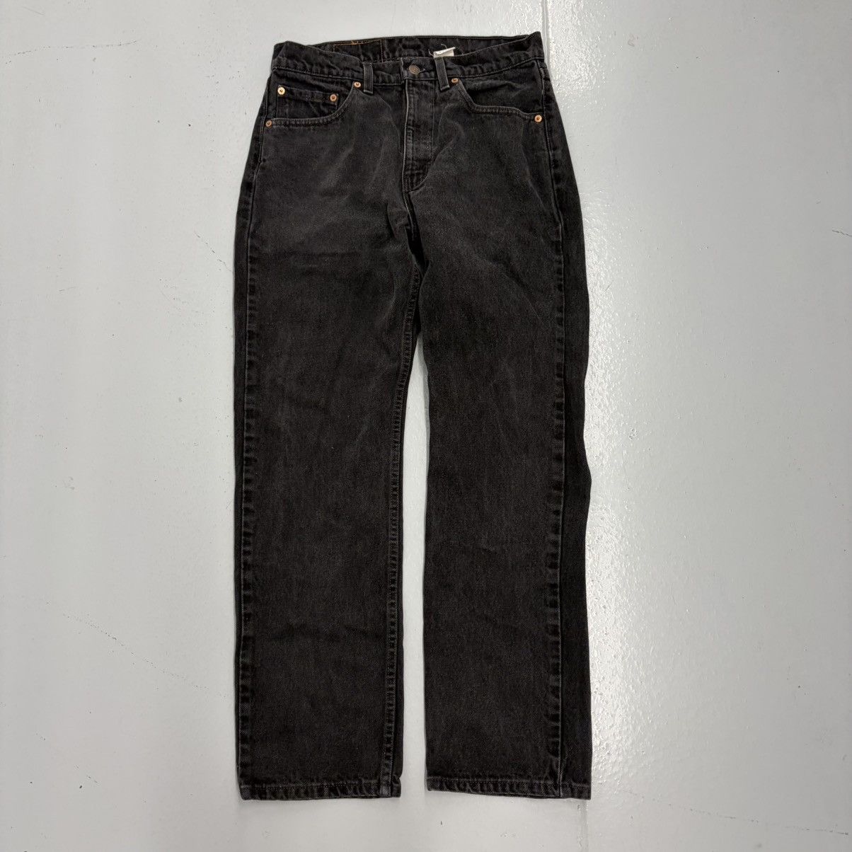 Levi's Vintage 90s Levi's 505 Black Regular Fit Jeans 30x30 Size US 30 / EU 46 - 1 Thumbnail