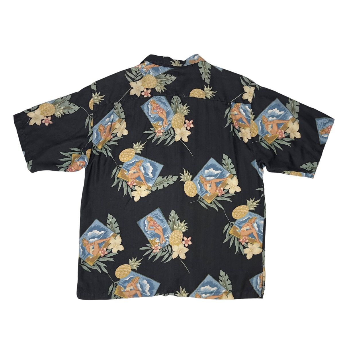Tommy Bahama Tommy Bahama Hawaiian Silk Shirt Short Sleeve Surfer Girl Size US XL / EU 56 / 4 - 3 Thumbnail