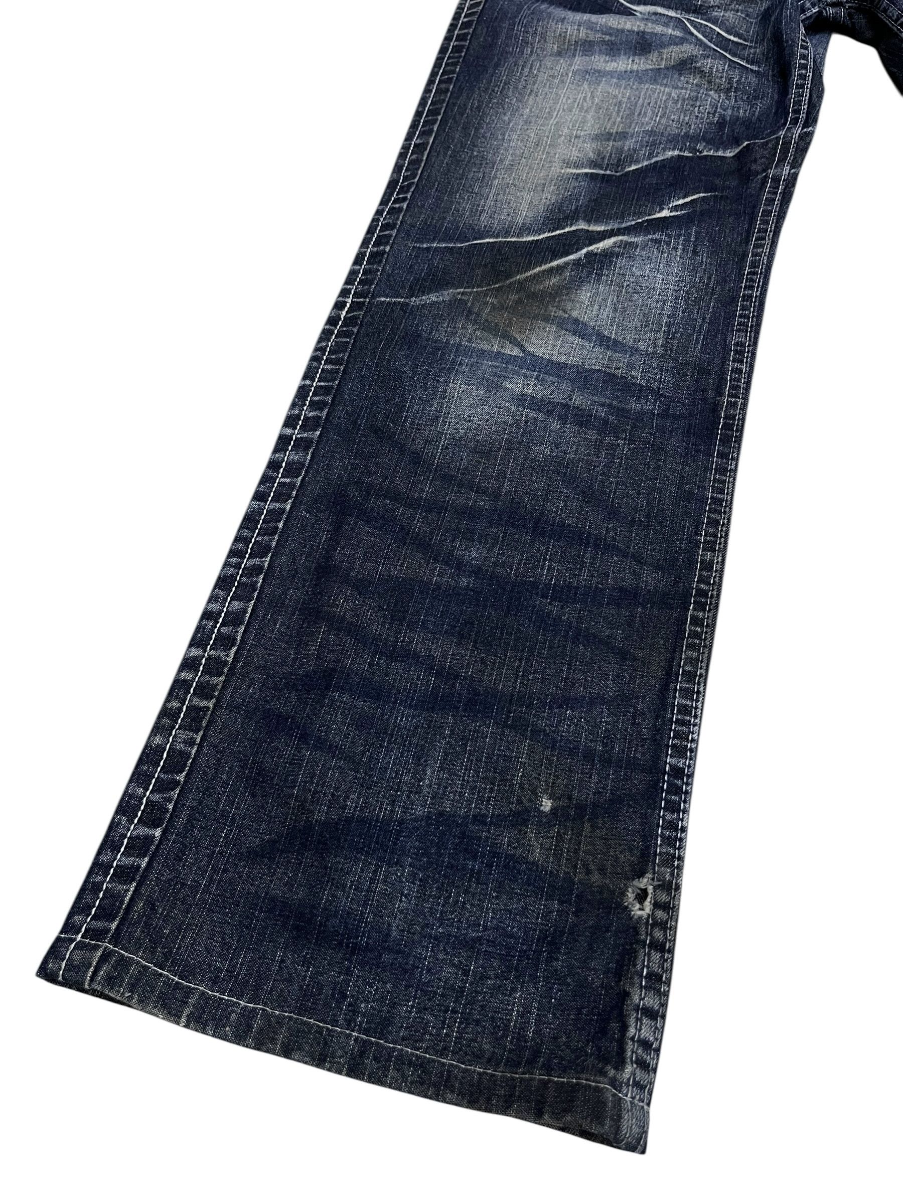 LOWBOX 🔥Vtg LOWBOX Tribal Whisker Mudwash Denim Grunge Y2K Archive Size US 30 / EU 46 - 6 Thumbnail