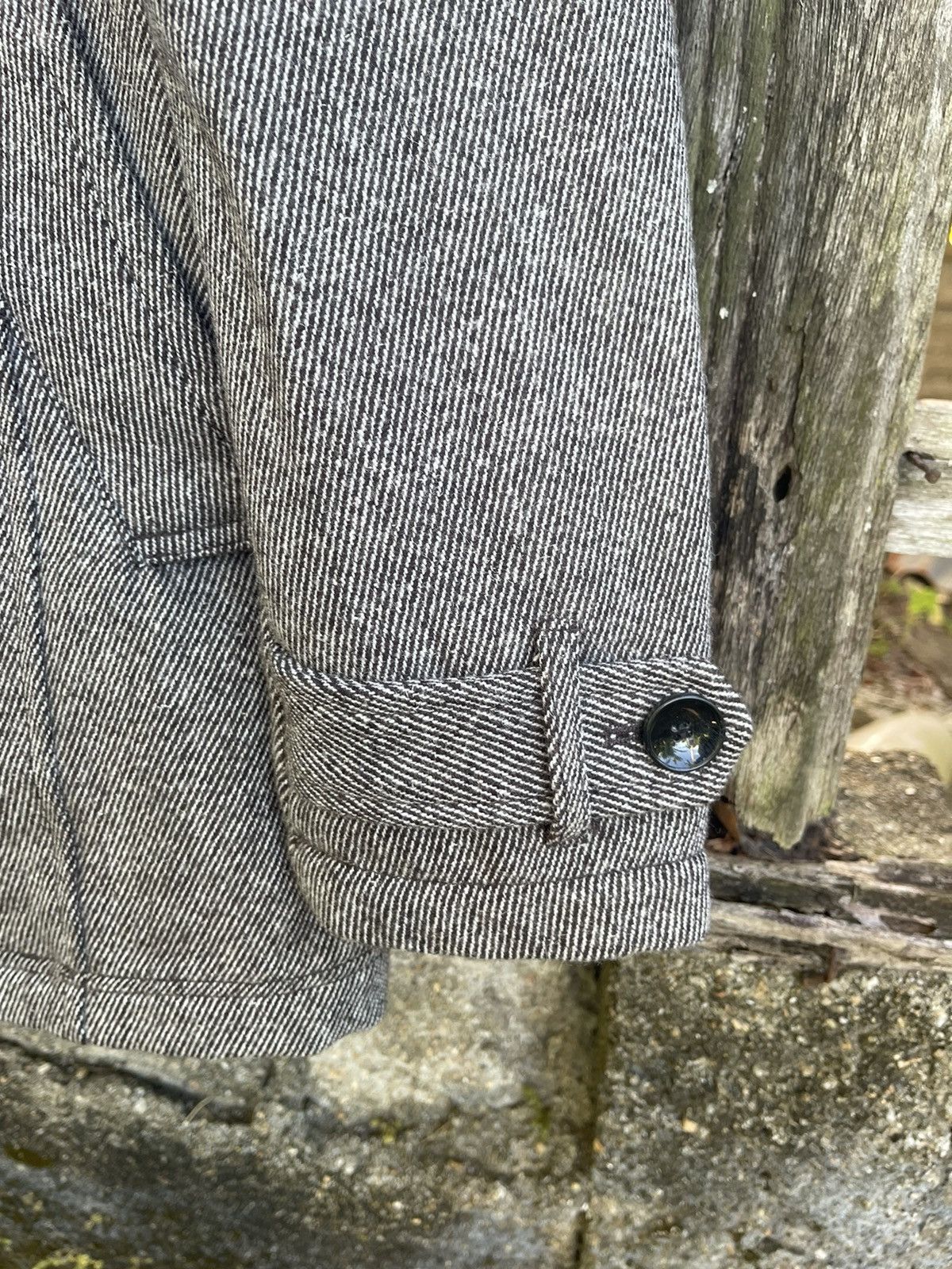 Michel Klein Klein Plus Homme Wool Peacoat - Herringbone Grey - Size 48 Size US M / EU 48-50 / 2 - 9 Thumbnail