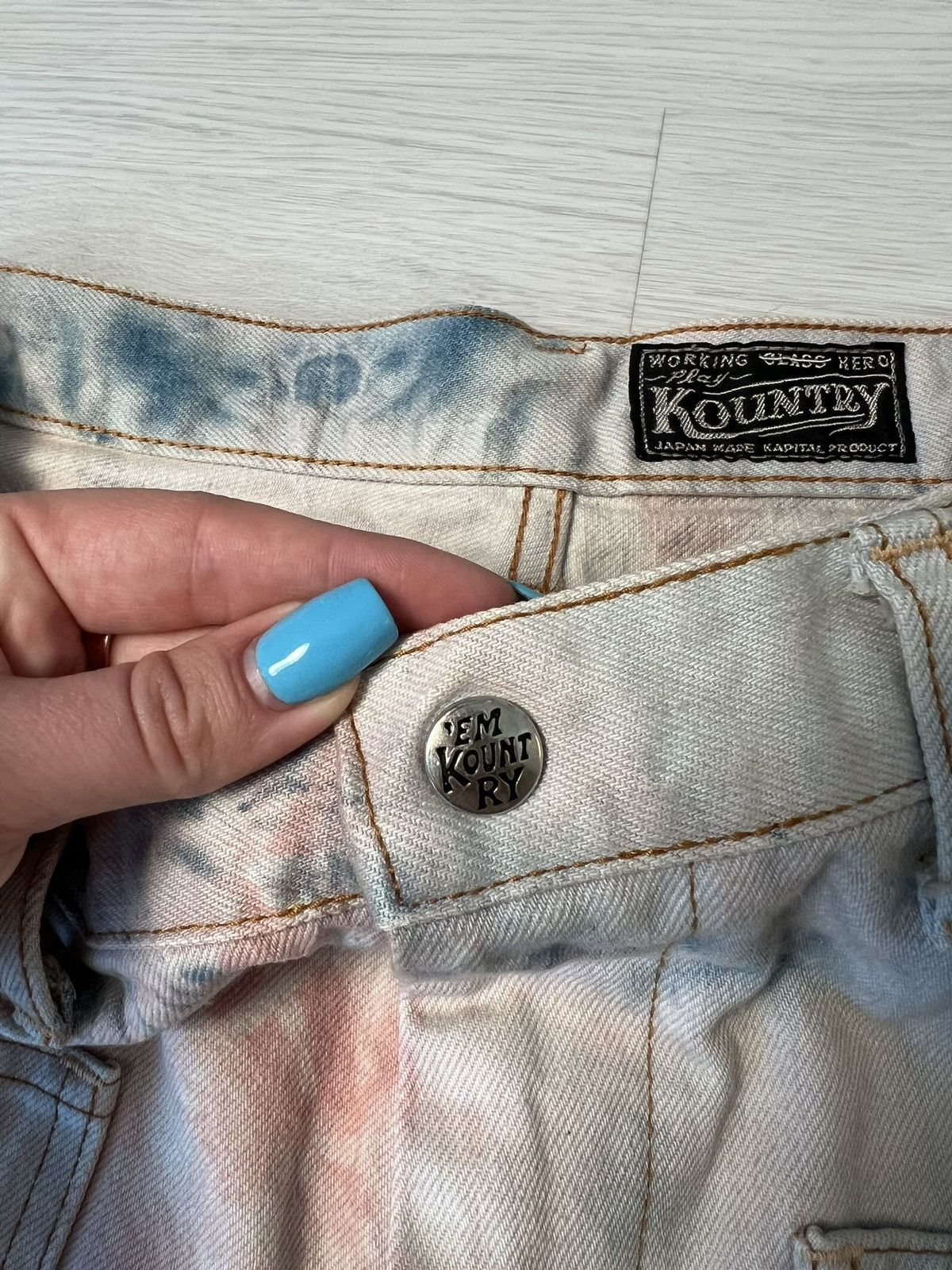Kapital Kapital 14oz Denim Tie-Dye Baggy Flare Pants Size US 36 / EU 52 - 4 Thumbnail