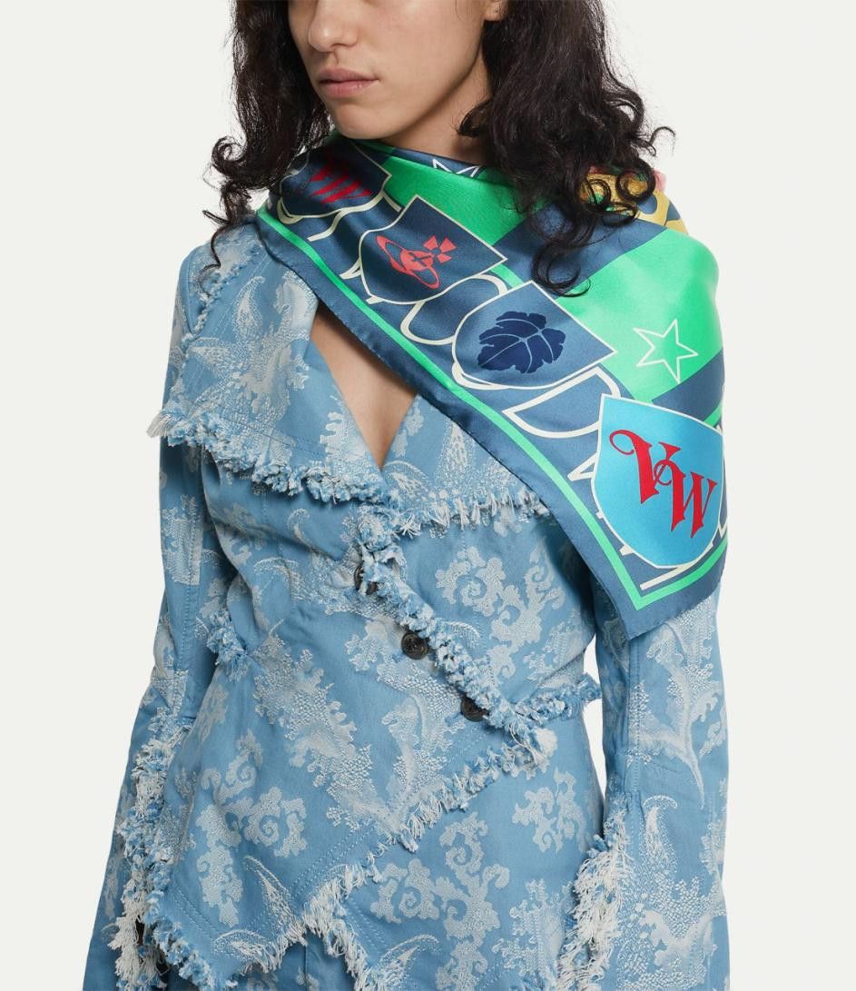 Vivienne Westwood o1s22i1n0924 Size: OS / Print Square Football Print Scarf Size ONE SIZE - 2 Thumbnail
