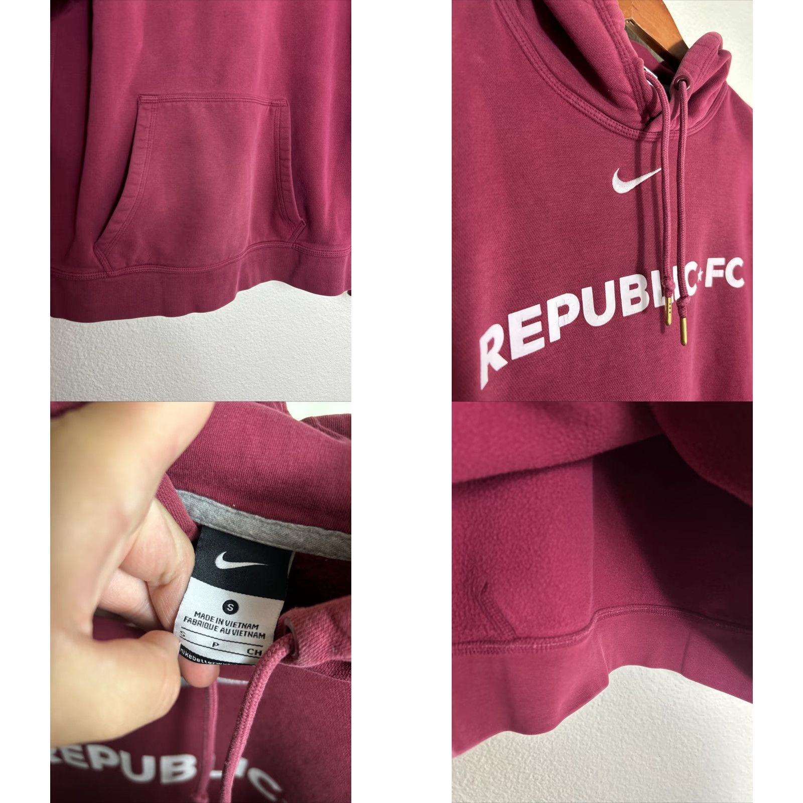 Nike Nike Mens Small Pullover Hoodie Sacramento Republic FC Maroon Hoodie Mens Small Red Size US S / EU 44-46 / 1 - 8 Thumbnail