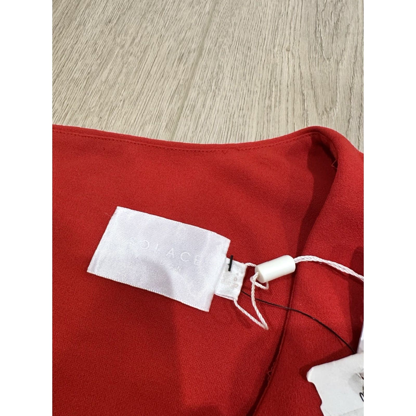 Solace London NWT Solace London Mille Crepe Gown Red 0US/4UK Ball Gown Short Sleeve Asym Neckline Women's Dress Long 95% Polyester 5% Elastane Size XS / US 0-2 / IT 36-38 - 7 Thumbnail
