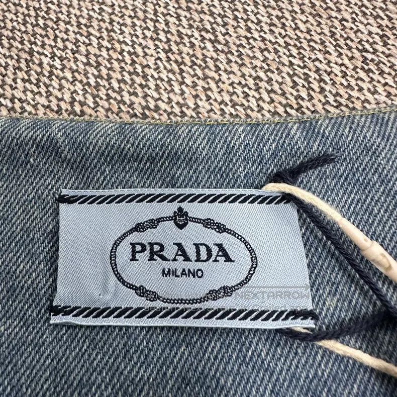 Prada Prada Blue logo denim A-shaped suspender dress Size XS / US 0-2 / IT 36-38 - 3 Thumbnail