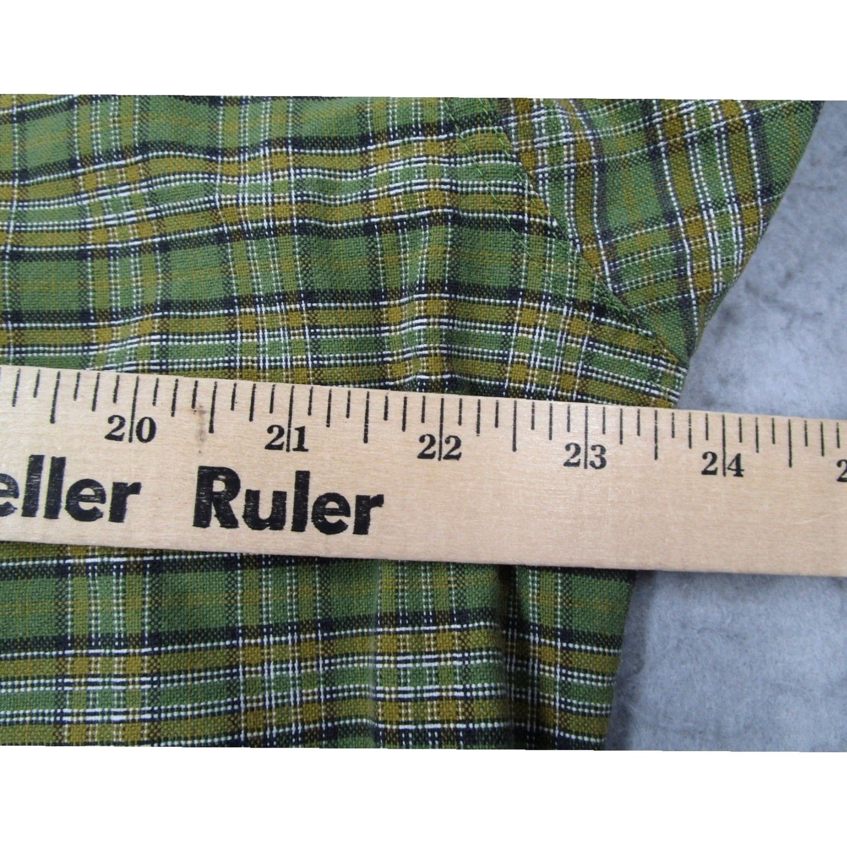 VINTAGE J.Crew Shirt Plaid Button-Down Mens M Green Casual Workwear Long Sleeve