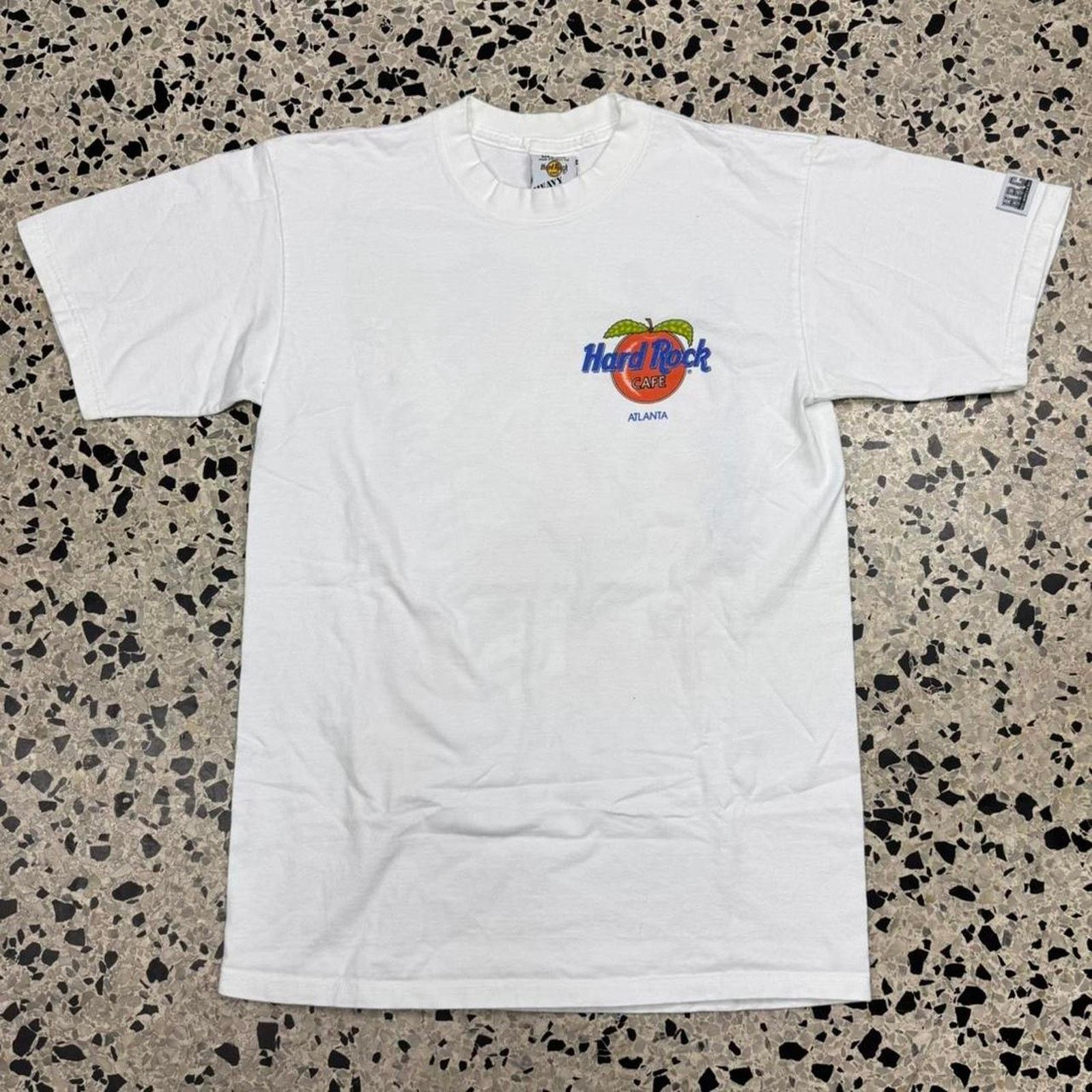 Hanes VINTAGE 90S HARD ROCK CAFÉ ATLANTA ORANGE JAZZ PROMO TEE: Size US M / EU 48-50 / 2 - 2 Thumbnail