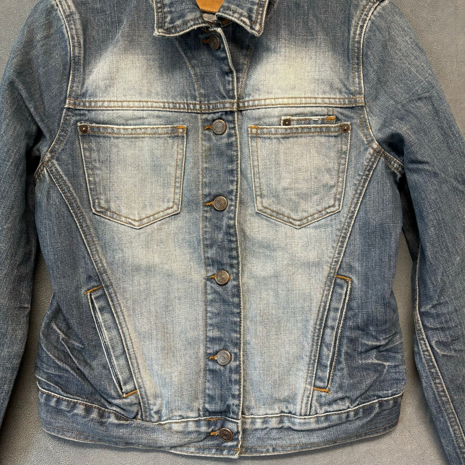 Massimo Dutti Massimo Dutti Denim Jacket Womens 40 Jean Y2K Trucker Jacket Size M / US 6-8 / IT 42-44 - 2 Thumbnail
