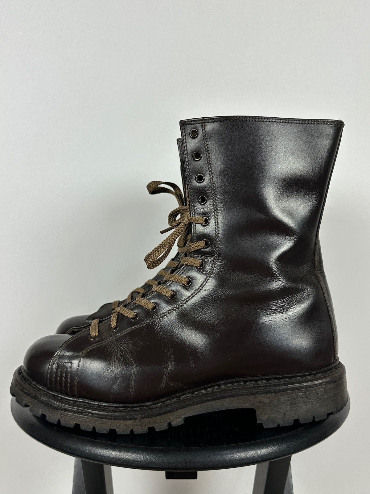 Vintage Vintage Italy Army Paratrooper Combat Brown Leather Boots Size US 9 / EU 42 - 3 Thumbnail