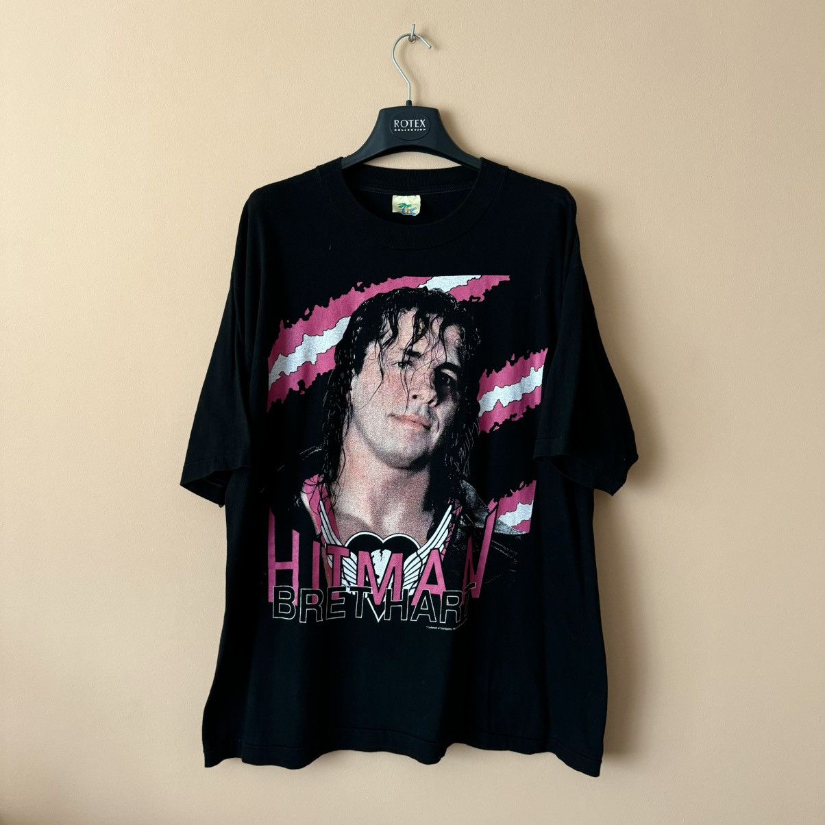 WWE Bret Hart hitman 1993 vintage wwe wwf wrestling titansports Size US XL / EU 56 / 4 - 1 Thumbnail