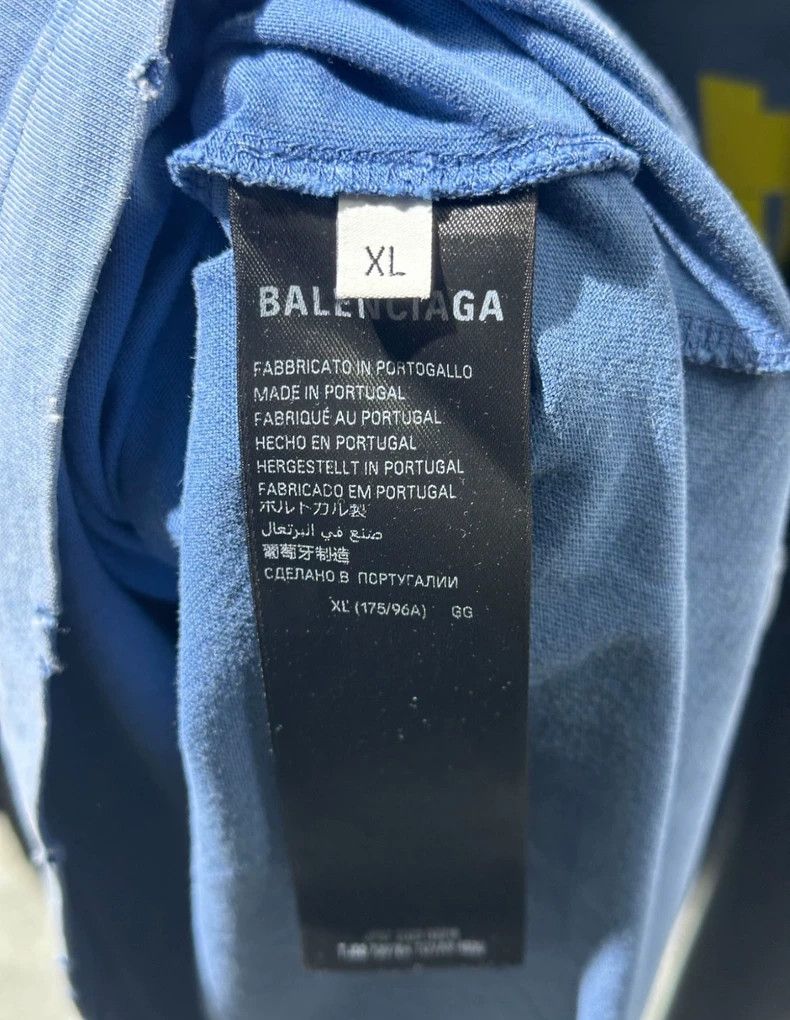 Balenciaga Balenciaga Haze blue + tape + short sleeve Size US XL / EU 56 / 4 - 4 Thumbnail