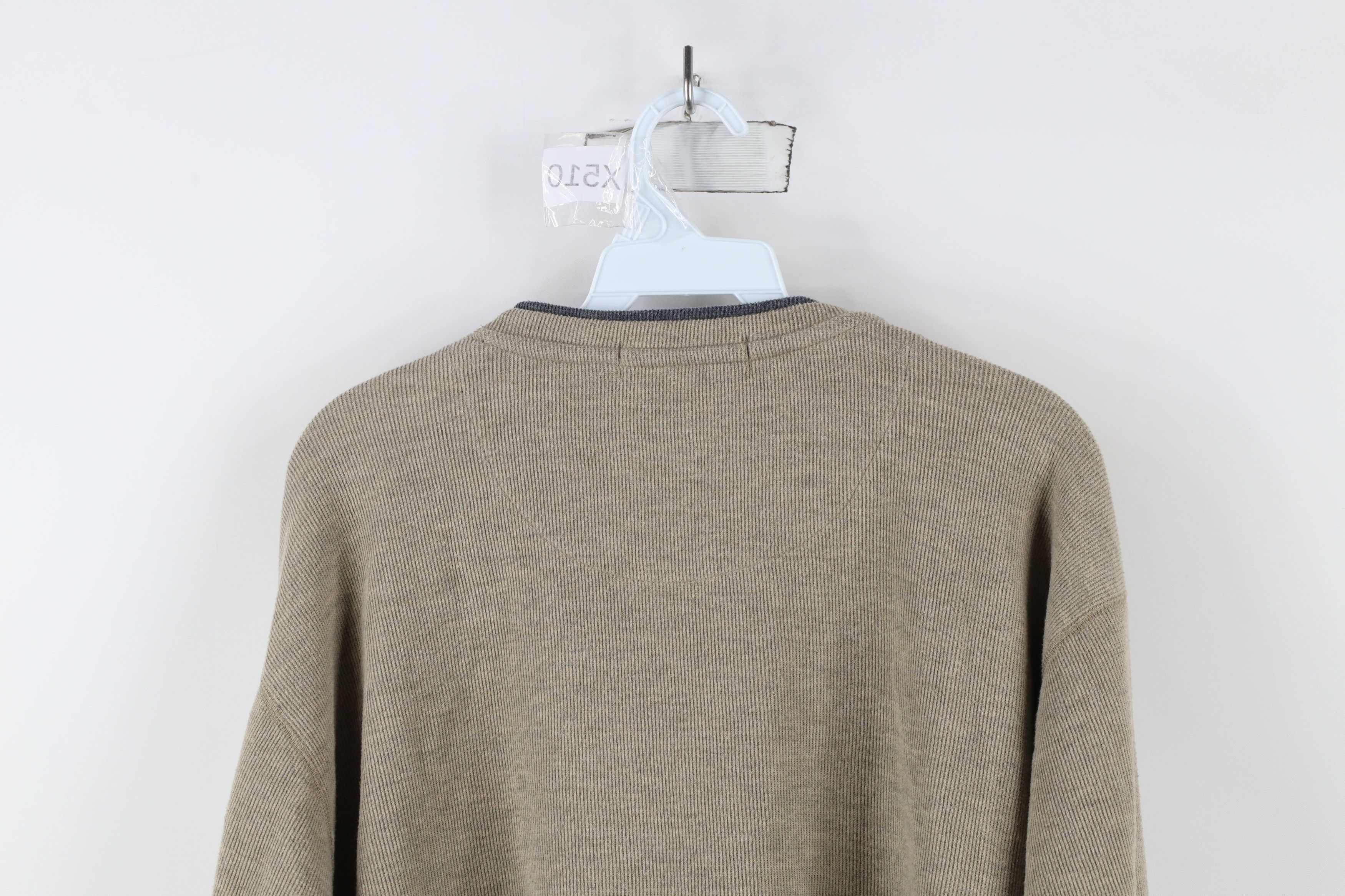 Vintage Vintage 90s Streetwear Blank Ribbed Knit Long Sleeve T-Shirt Size US L / EU 52-54 / 3 - 8 Thumbnail