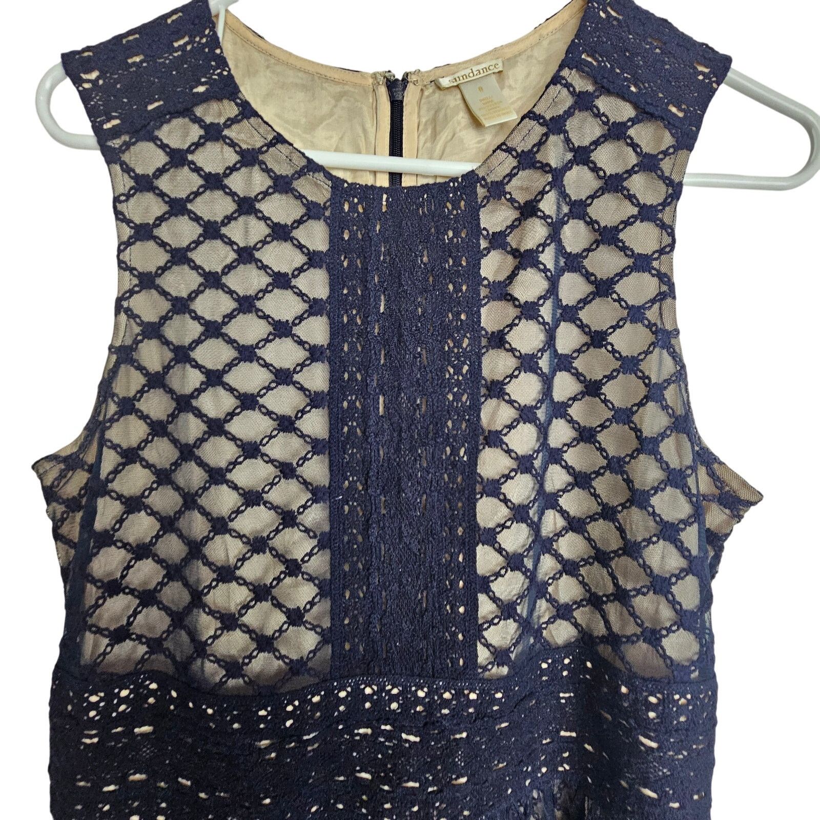Sundry Sundance Womens Avery A-Line Dress 8 Lattice Wedding Guest Size M / US 6-8 / IT 42-44 - 3 Thumbnail