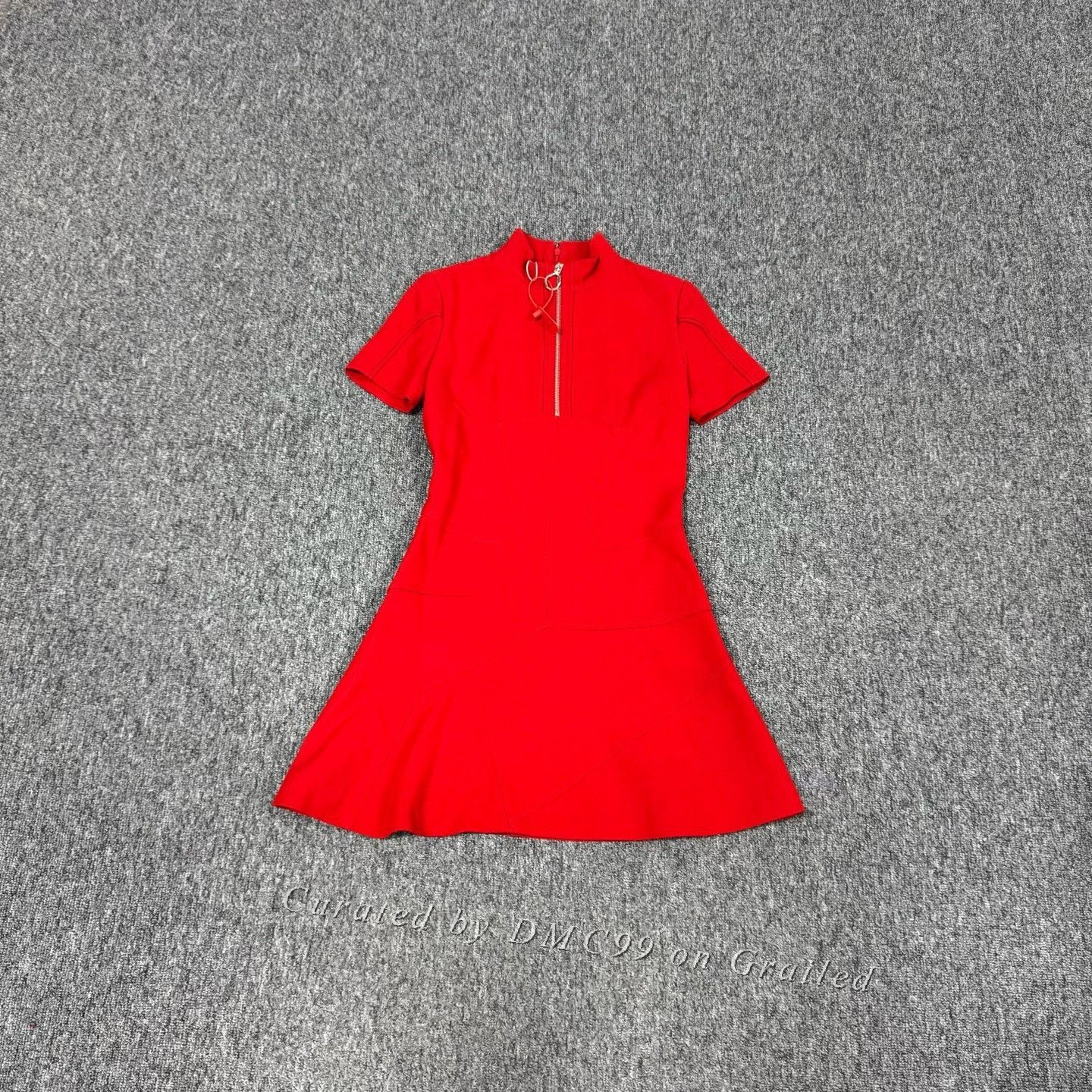 Dior Dior Red Half-Zip Short-Sleeve Dress Size XXS / US 00 / IT 34 - 1 Thumbnail