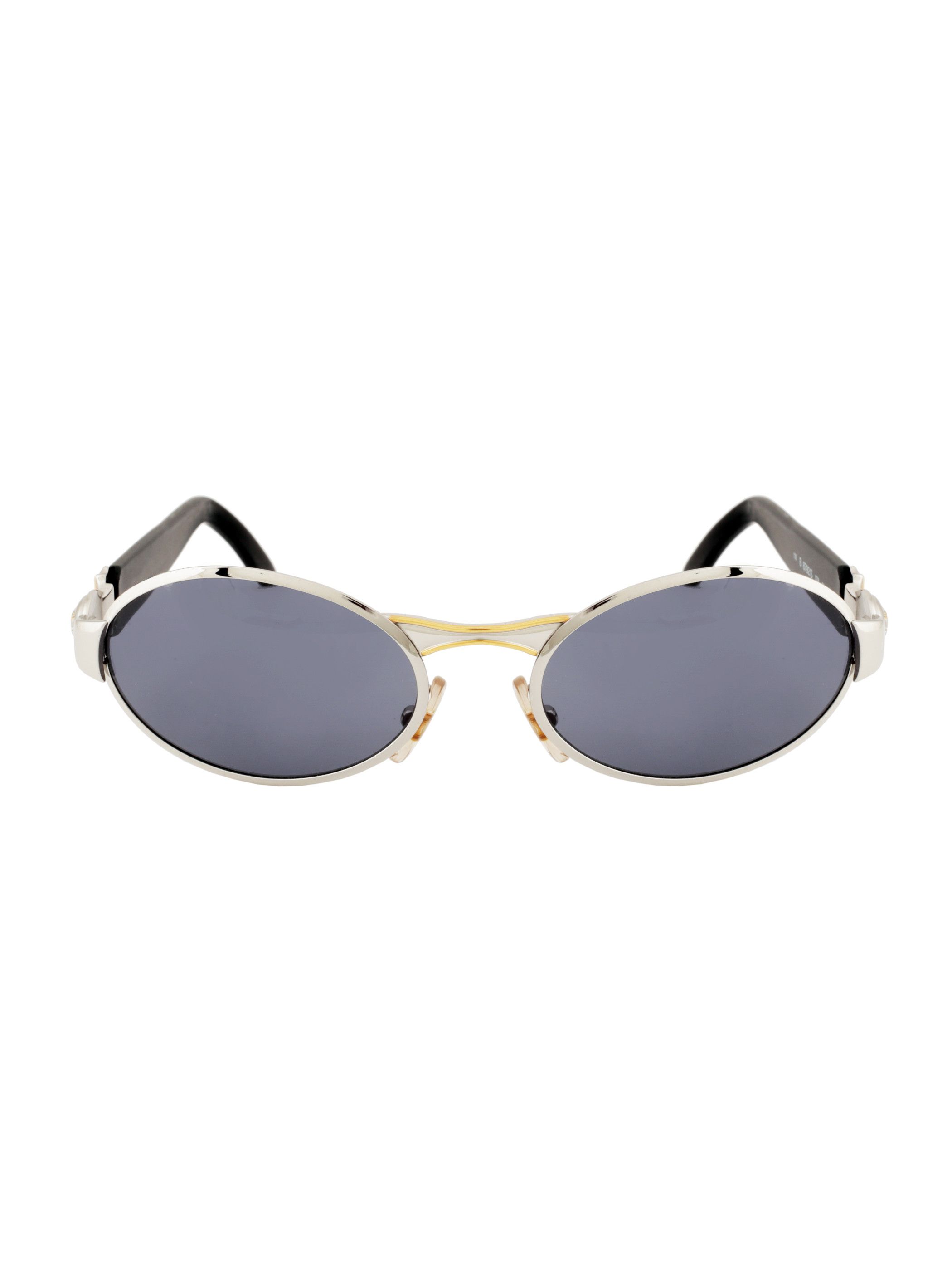 Burberry Burberry’s ’90s Silver & Gold Black Oval Sunglasses Size ONE SIZE - 2 Thumbnail