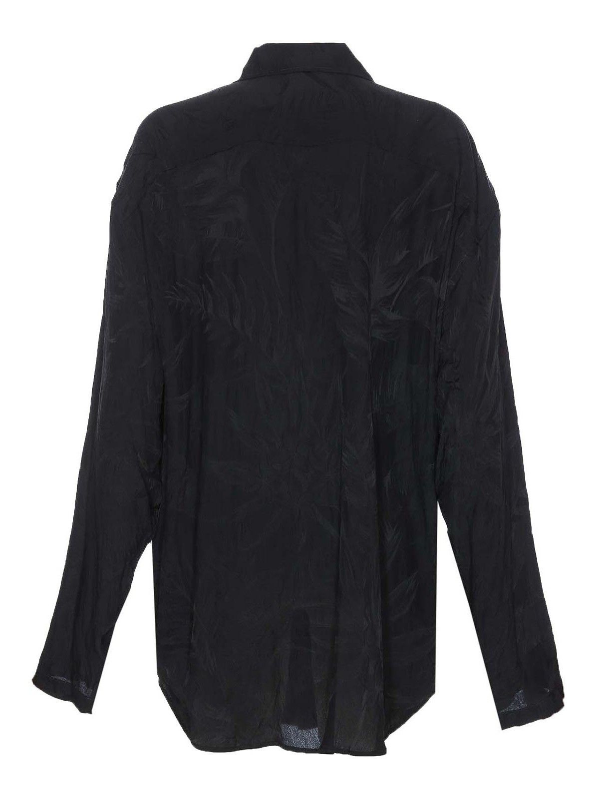 Balenciaga o1srvl11e0526 Tropical Flowers Minimal Shirt Large Fit Size XS / US 0-2 / IT 36-38 - 2 Thumbnail