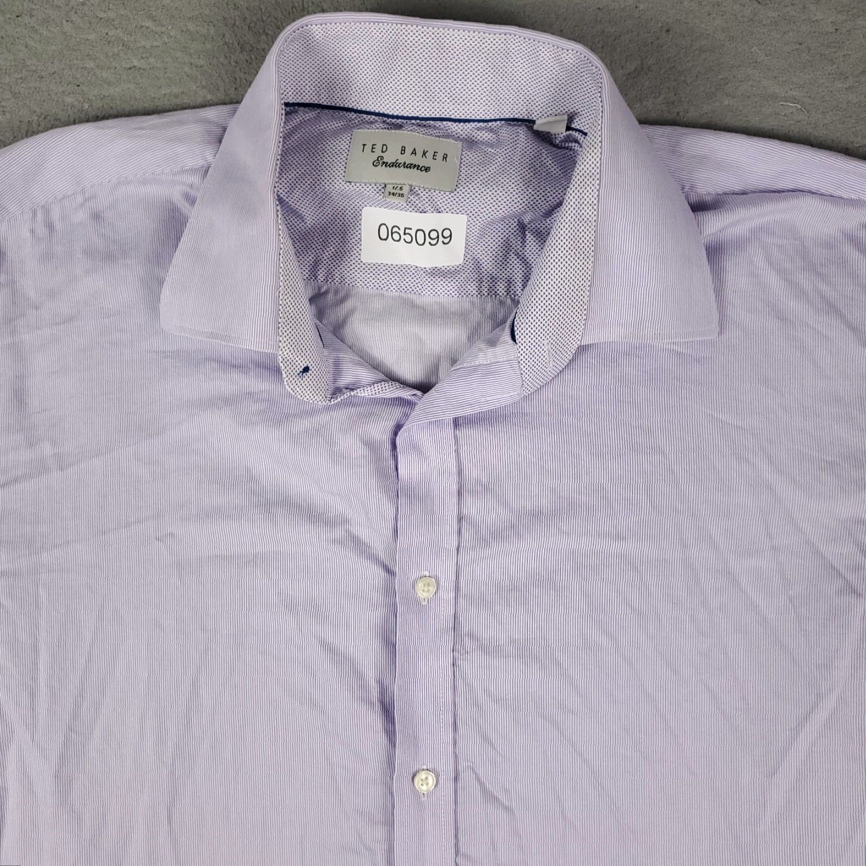 Ted Baker Ted Baker London Shirt Mens 17.5 Purple Endurance Slim Dress Button Up Size 46R - 2 Thumbnail