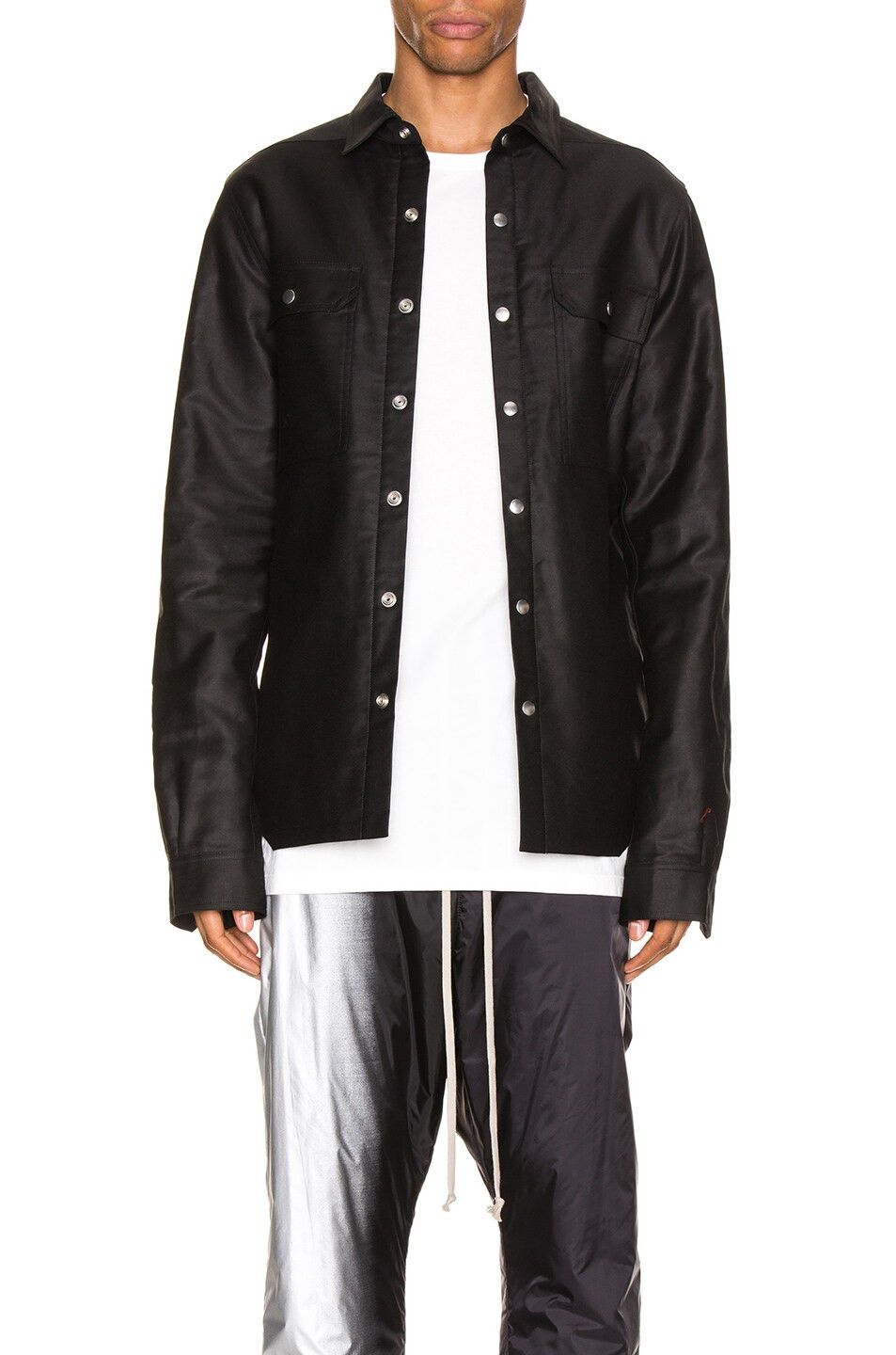 Rick Owens F/W 19 “LARRY” Cashmere & Silk Lined Shirt Jacket Rick Owens Size US L / EU 52-54 / 3 - 18 Thumbnail
