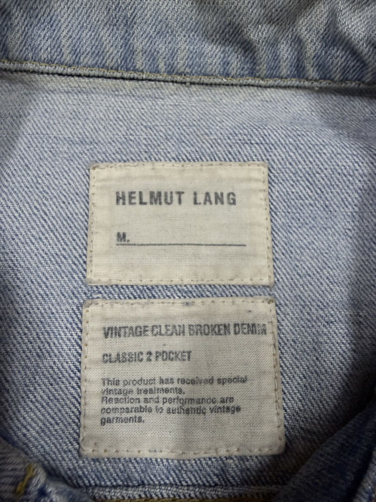 Helmut Lang Archive🔥2004 Helmut Lang Clean Broken Denim Classic 2 Pocket Size US M / EU 48-50 / 2 - 25 Thumbnail