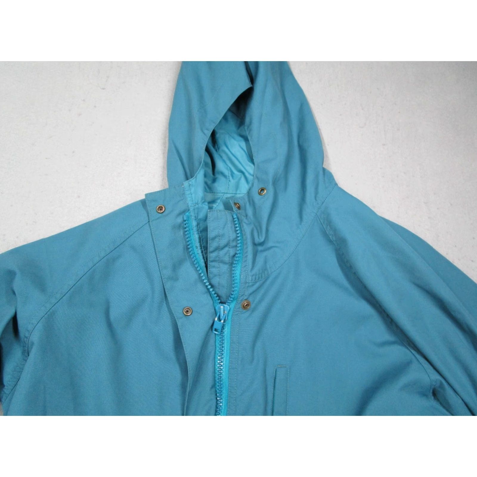 Eddie Bauer VINTAGE Eddie Bauer Women Large Blue Zip Hooded Jacket Lined Jersey Polyester Made in Hong Kong Y2K Size L / US 10 / IT 46 - 2 Thumbnail