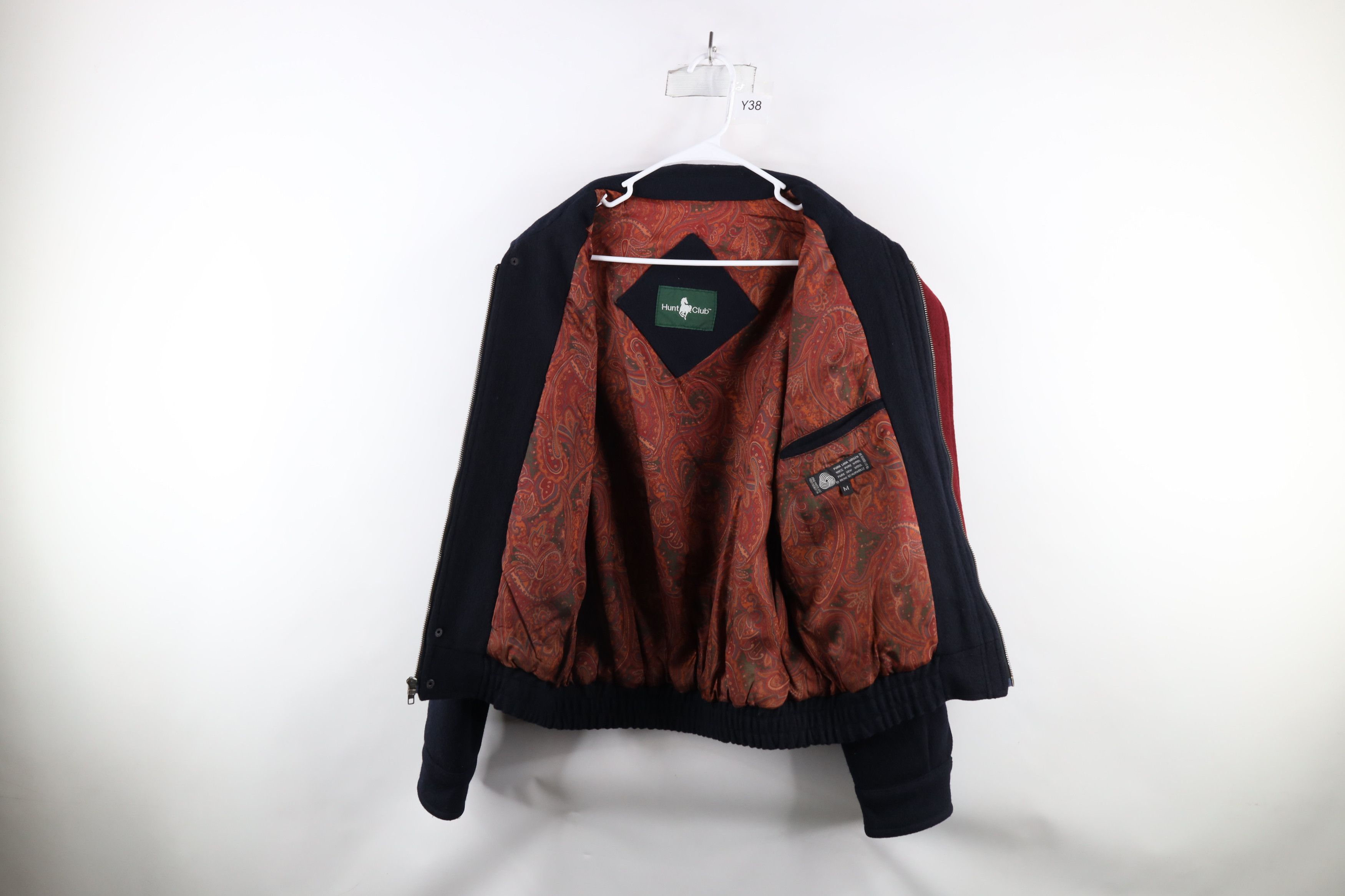 Vintage Vintage 90s Streetwear Full Zip Flight Bomber Jacket Blue Size US M / EU 48-50 / 2 - 6 Thumbnail