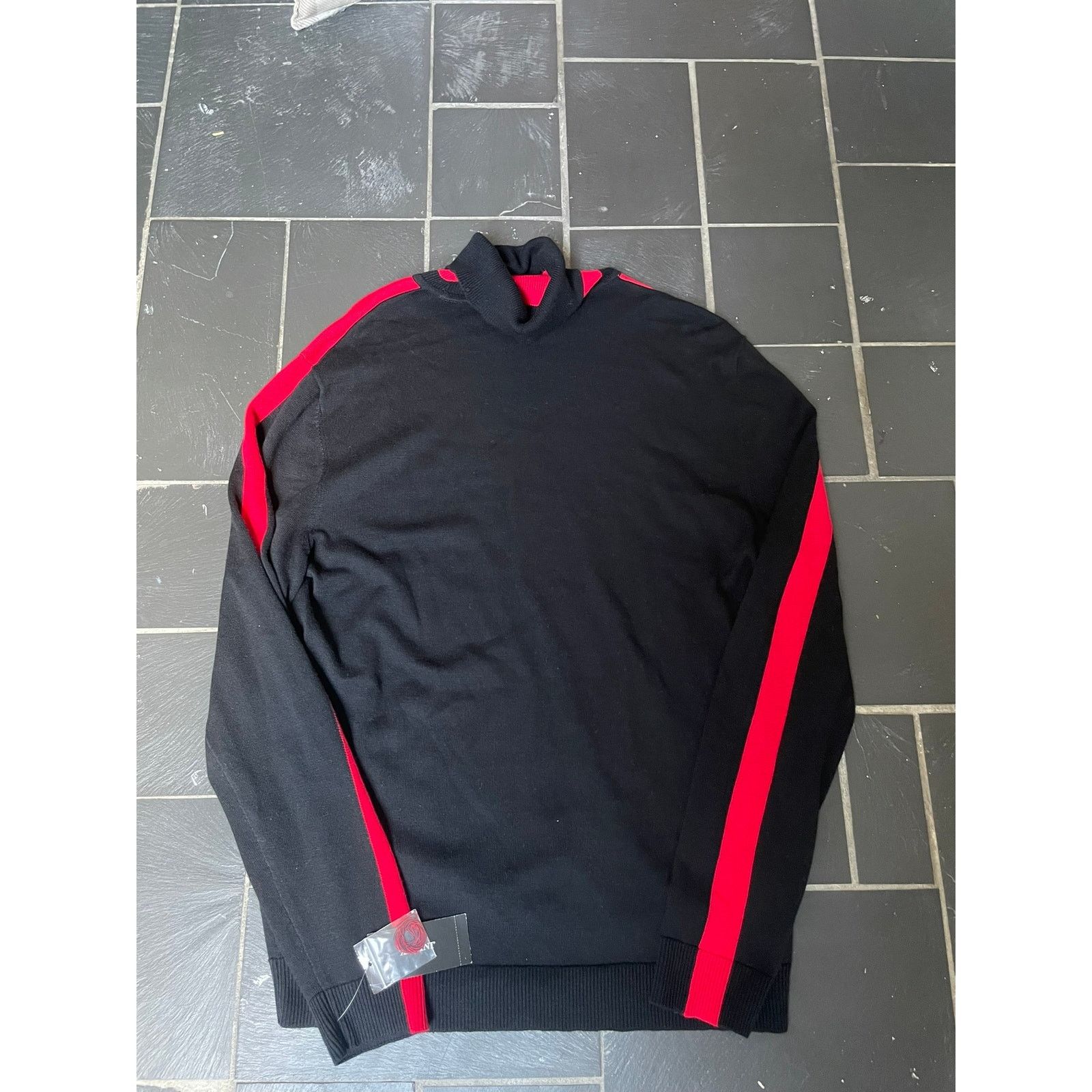Alfani Mens Black Red Alfani Turtle Neck New Size US M / EU 48-50 / 2 - 2 Thumbnail