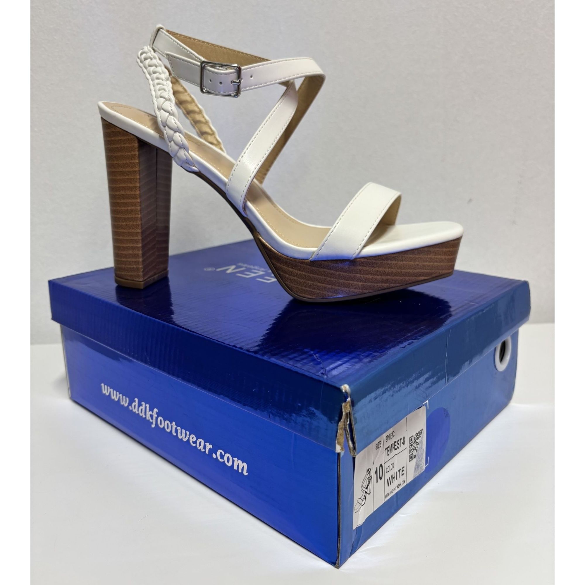 Other KAYLEEN / Tempest-8 / White / Platform / Block Heel / Sandal Size US 10 / IT 40 - 7 Thumbnail