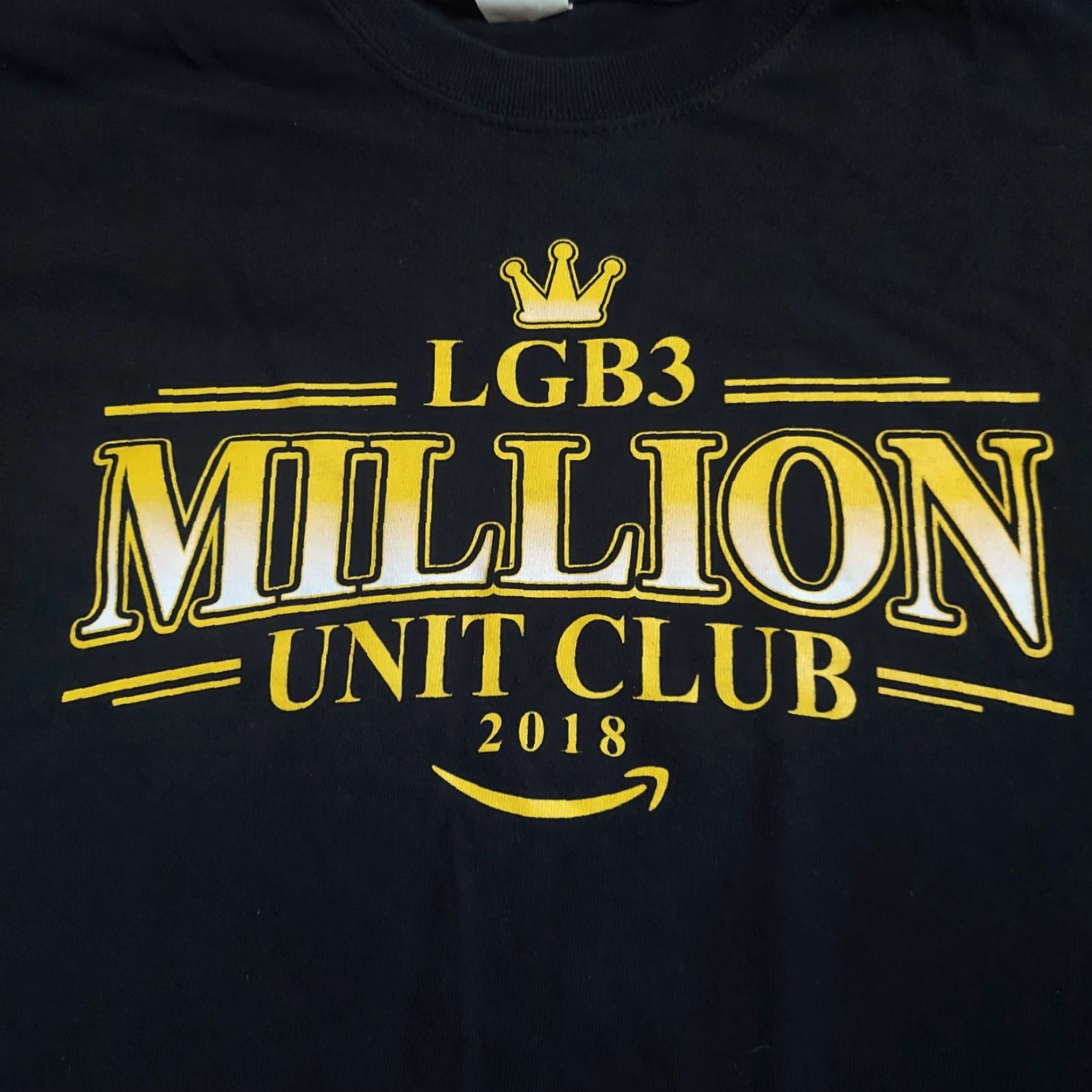 Gildan Gildan Ultra Cotton Men's LGB3 Million Unit Club 2018 Short Sleeve T-Shirt Sz M Black Logo Crew Neck Regular Fit Solid Cotton T-Shirt Mens B429 Size US M / EU 48-50 / 2 - 6 Thumbnail